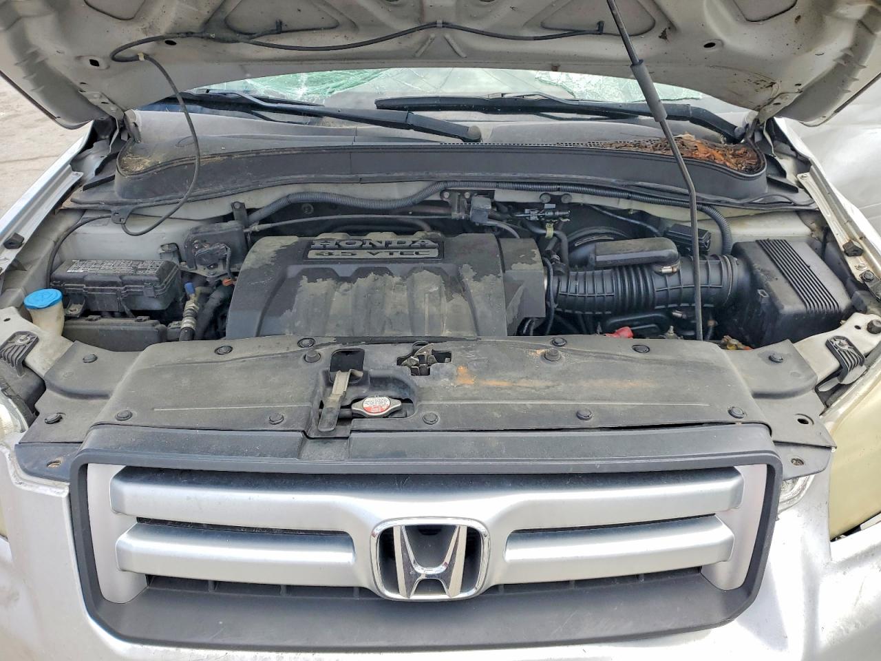 2006 Honda Pilot Ex Silver vin: 5FNYF18756B030257