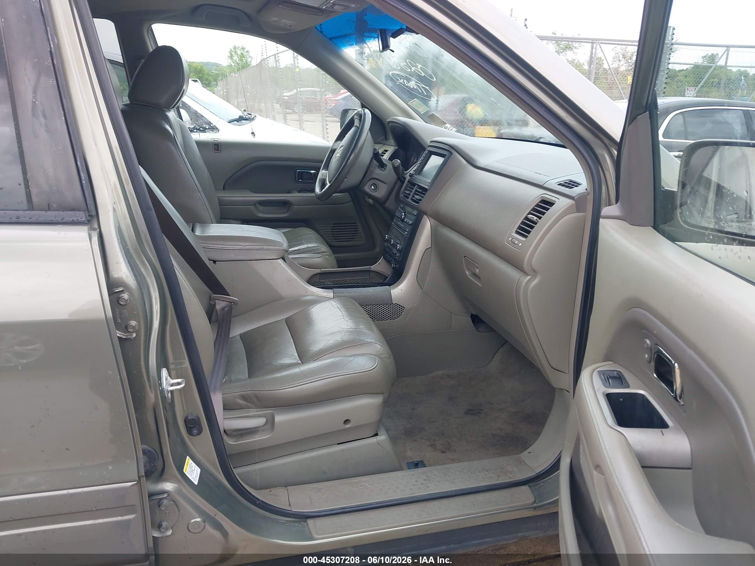 2008 Honda Pilot Ex-l Gray vin: 5FNYF18768B028617
