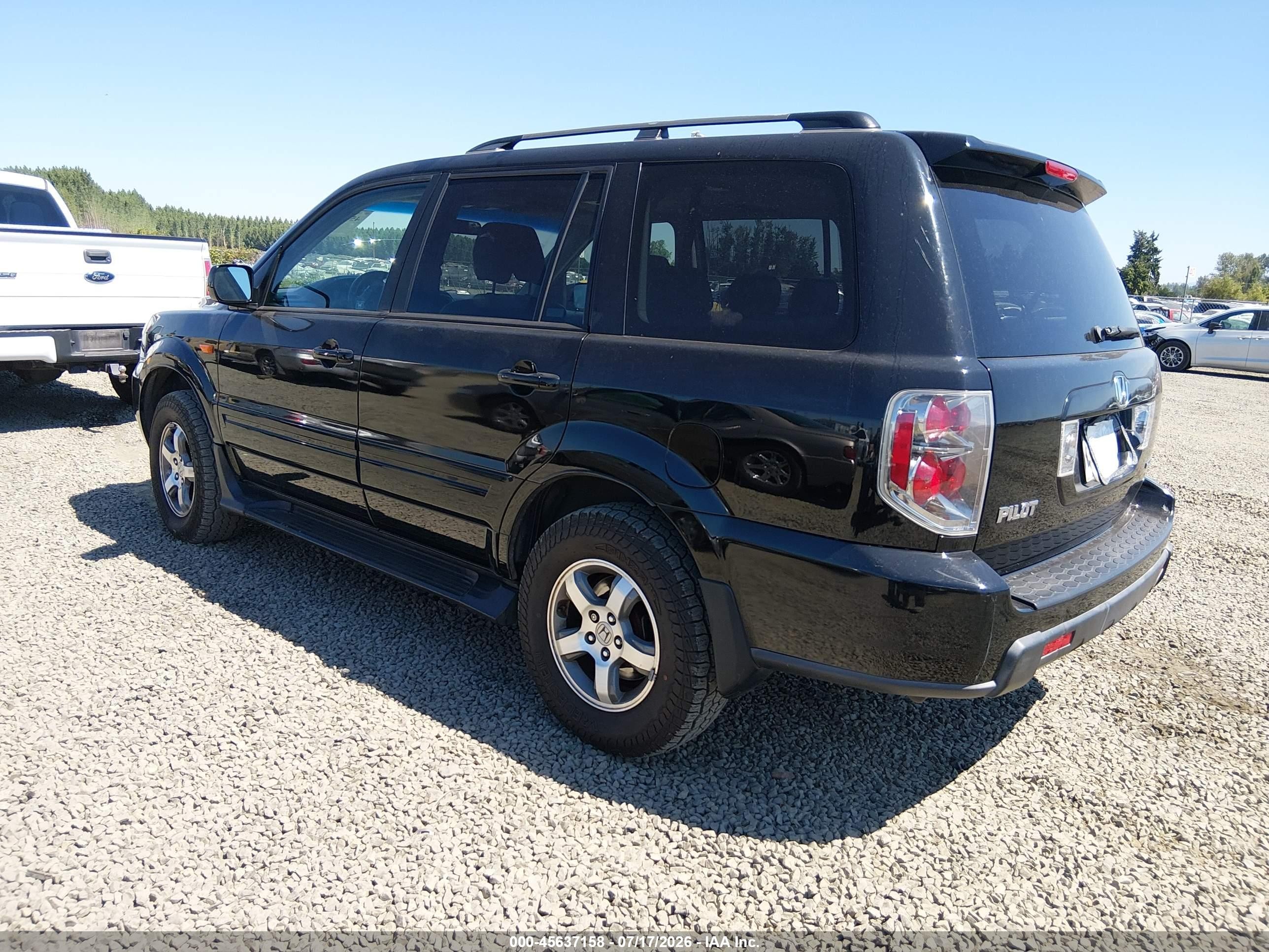 2008 Honda Pilot Ex-l Black vin: 5FNYF18778B020221