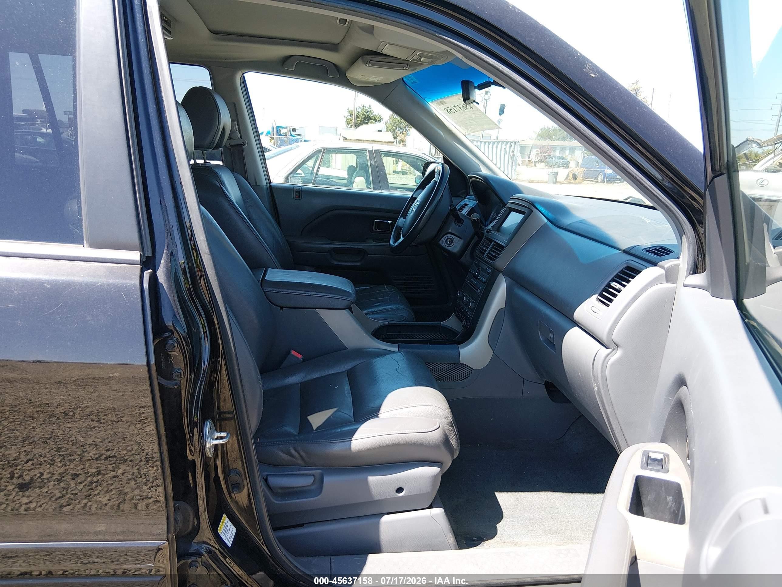 2008 Honda Pilot Ex-l Black vin: 5FNYF18778B020221