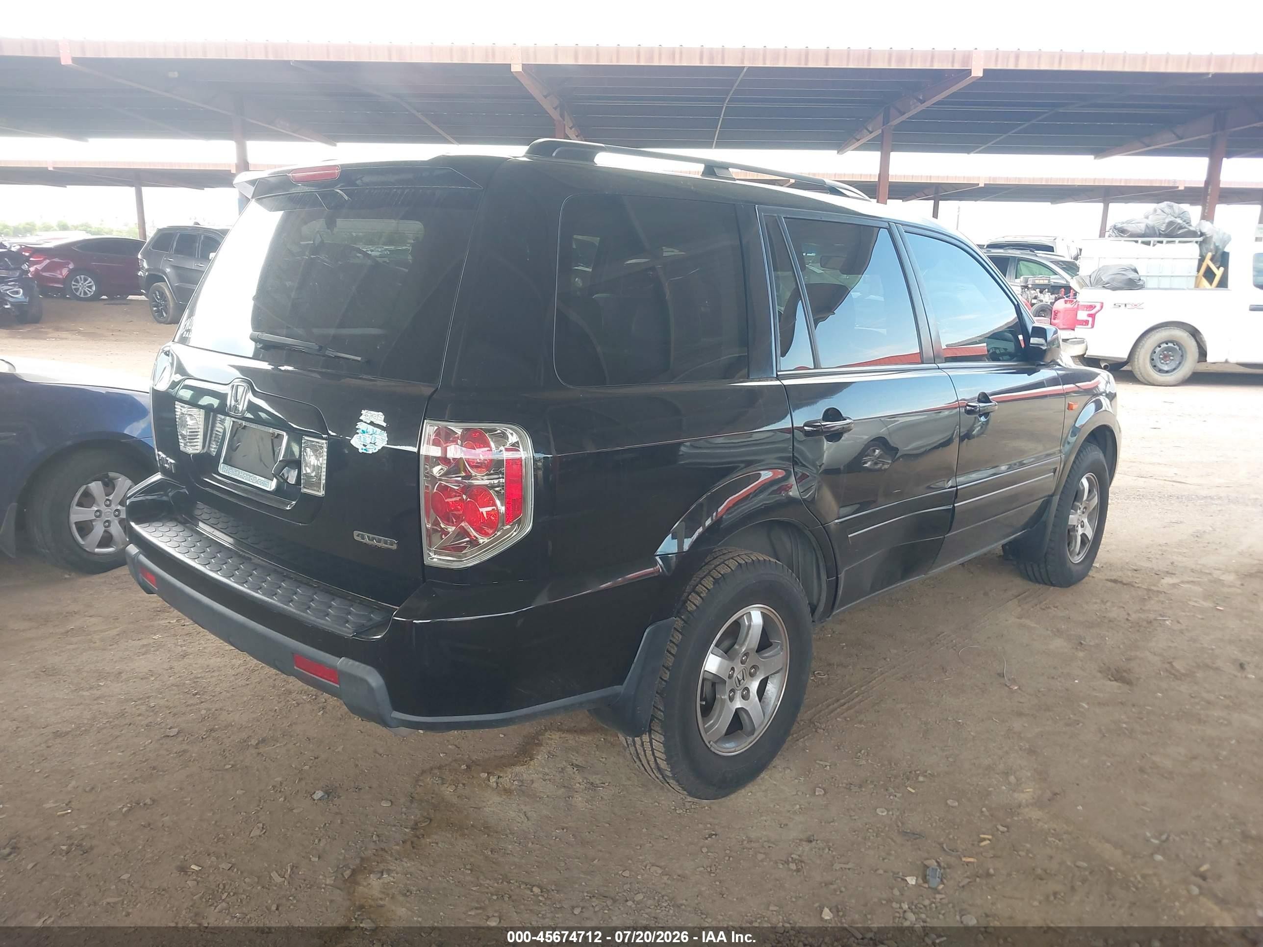 2008 Honda Pilot Ex-l Черный vin: 5FNYF18778B038881