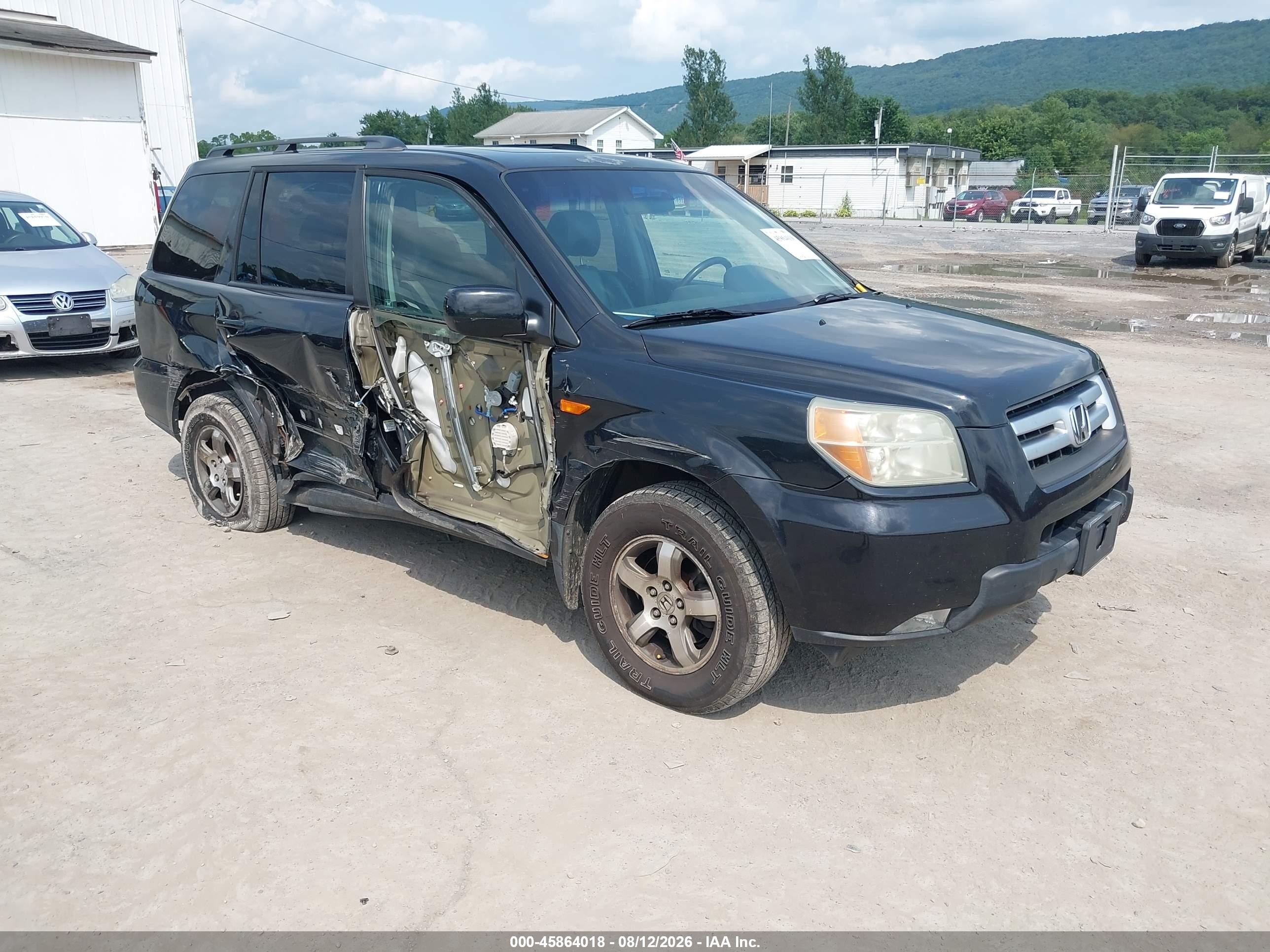 2006 Honda Pilot Ex-l Black vin: 5FNYF18786B012948