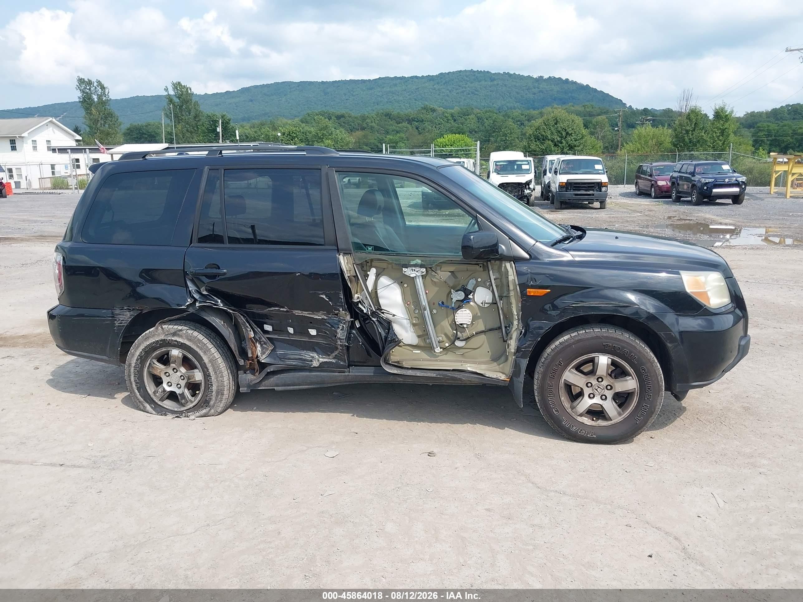 2006 Honda Pilot Ex-l Black vin: 5FNYF18786B012948