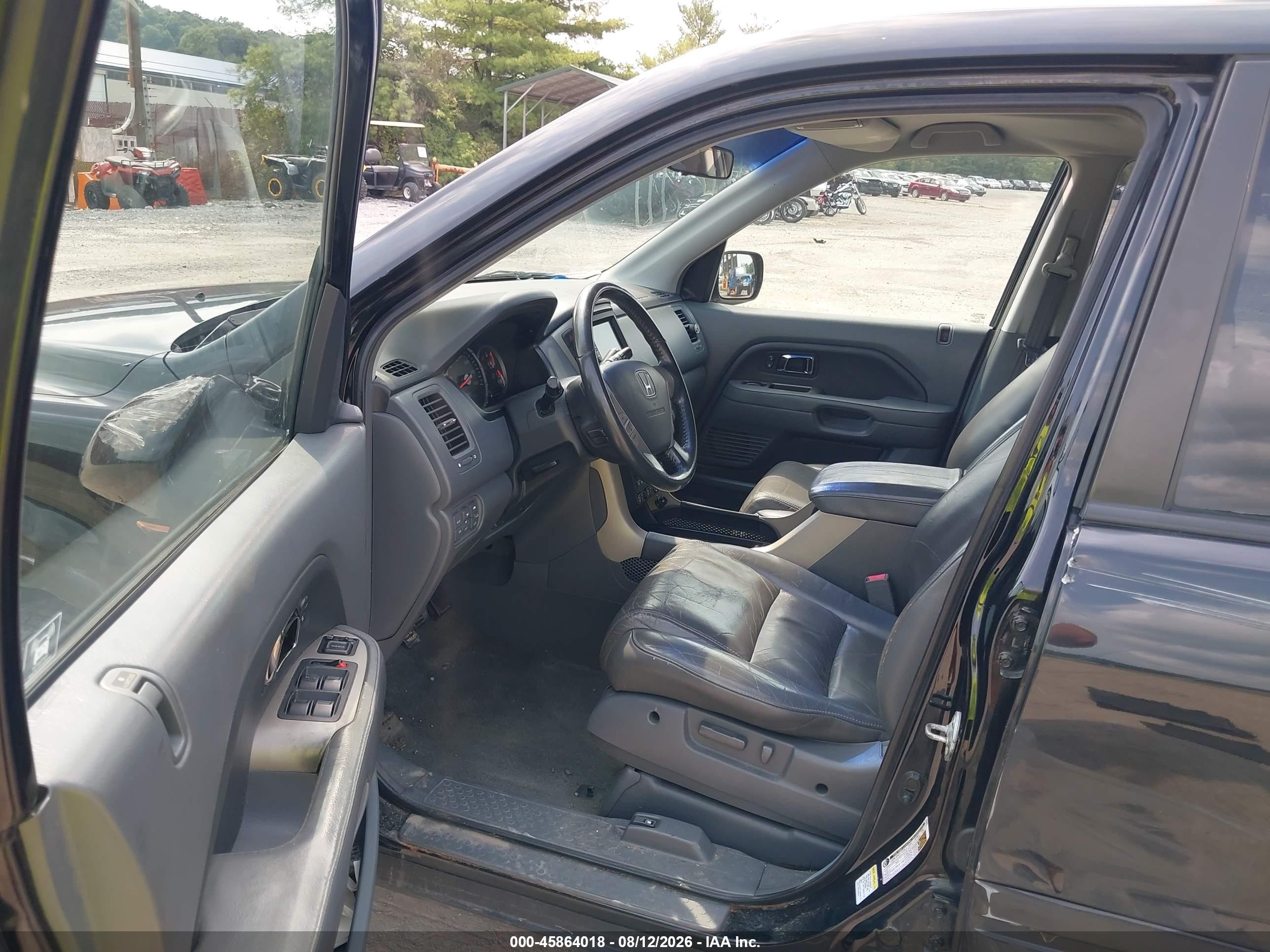 2006 Honda Pilot Ex-l Black vin: 5FNYF18786B012948