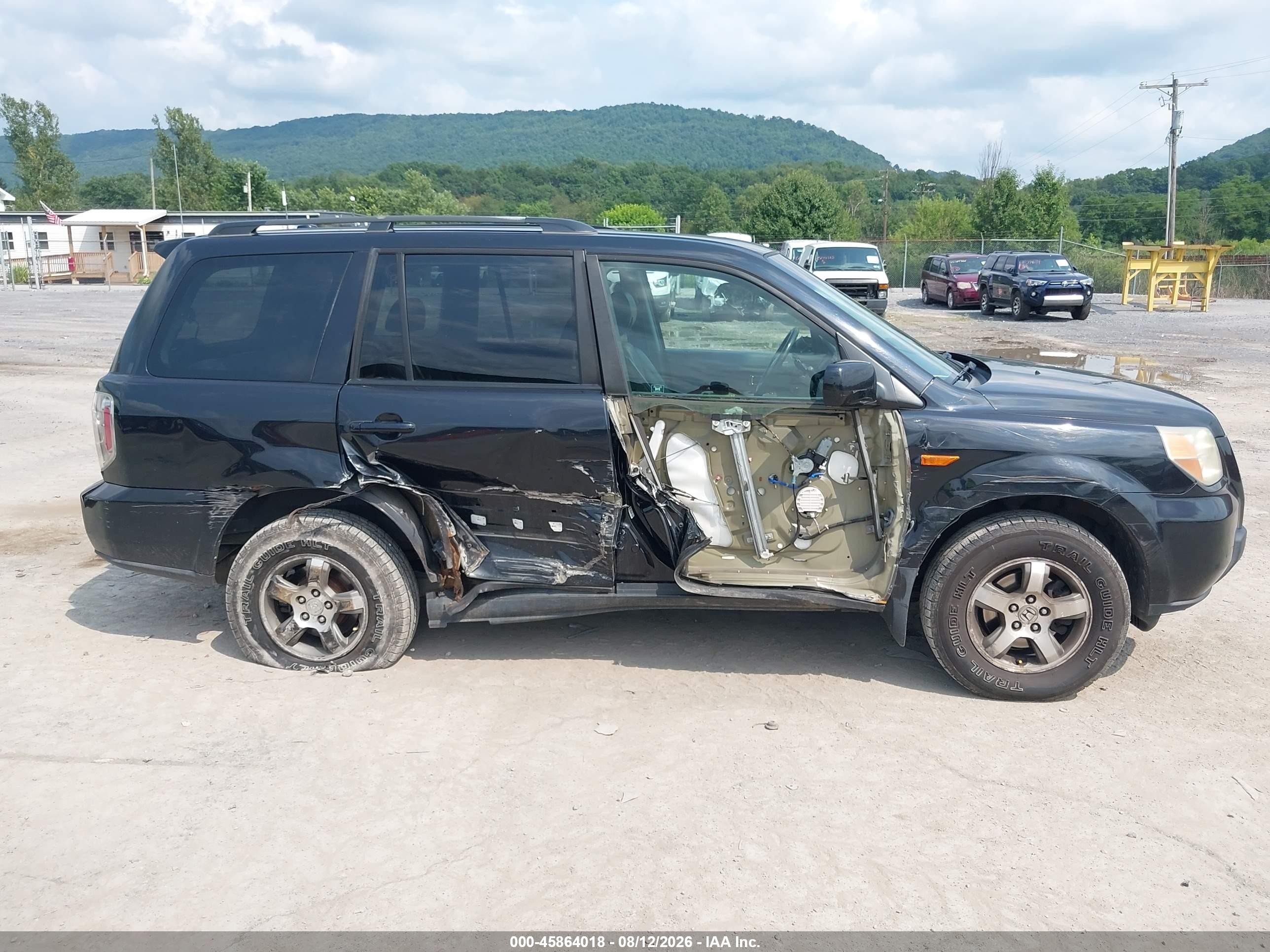 2006 Honda Pilot Ex-l Black vin: 5FNYF18786B012948