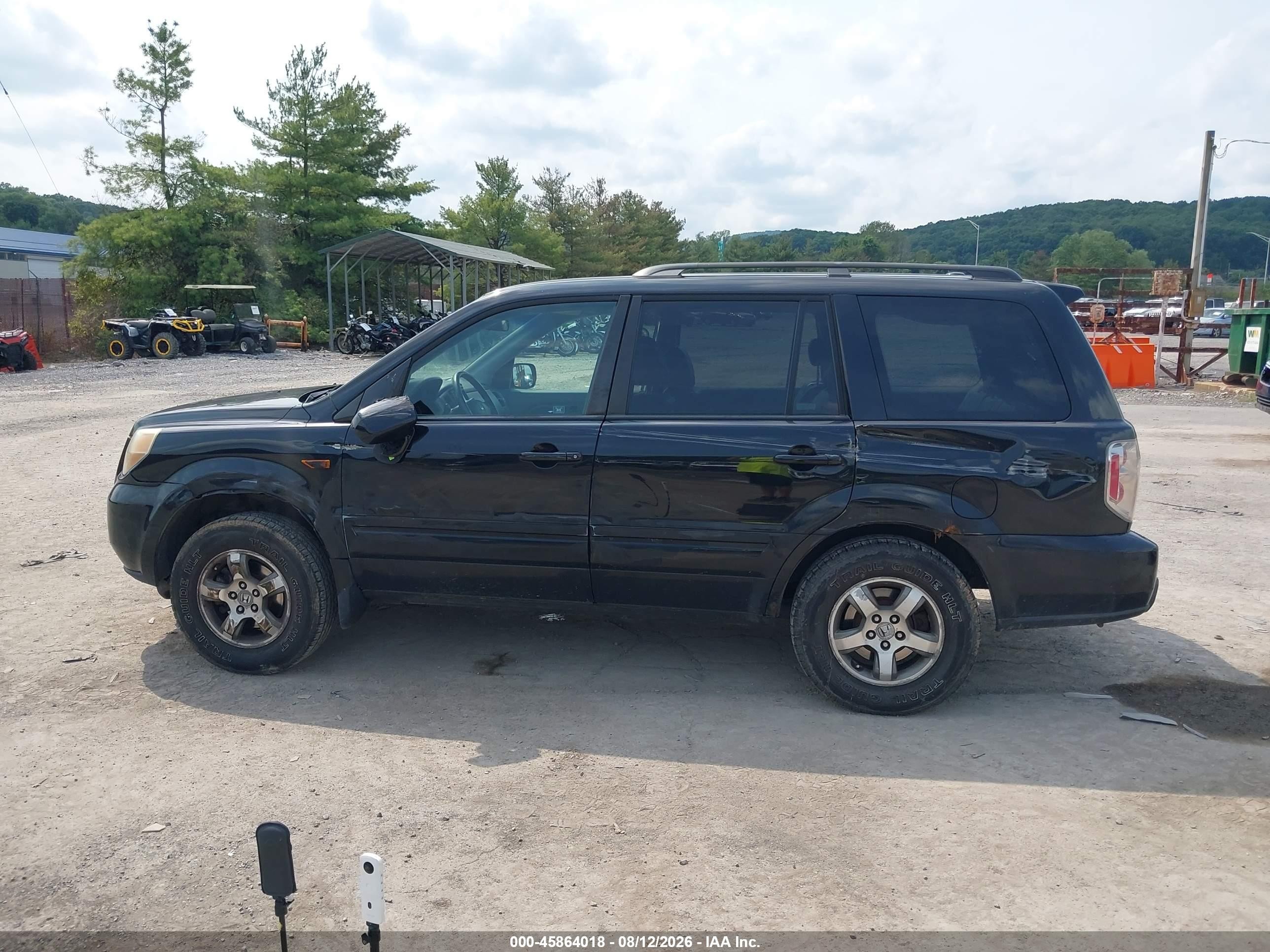 2006 Honda Pilot Ex-l Black vin: 5FNYF18786B012948