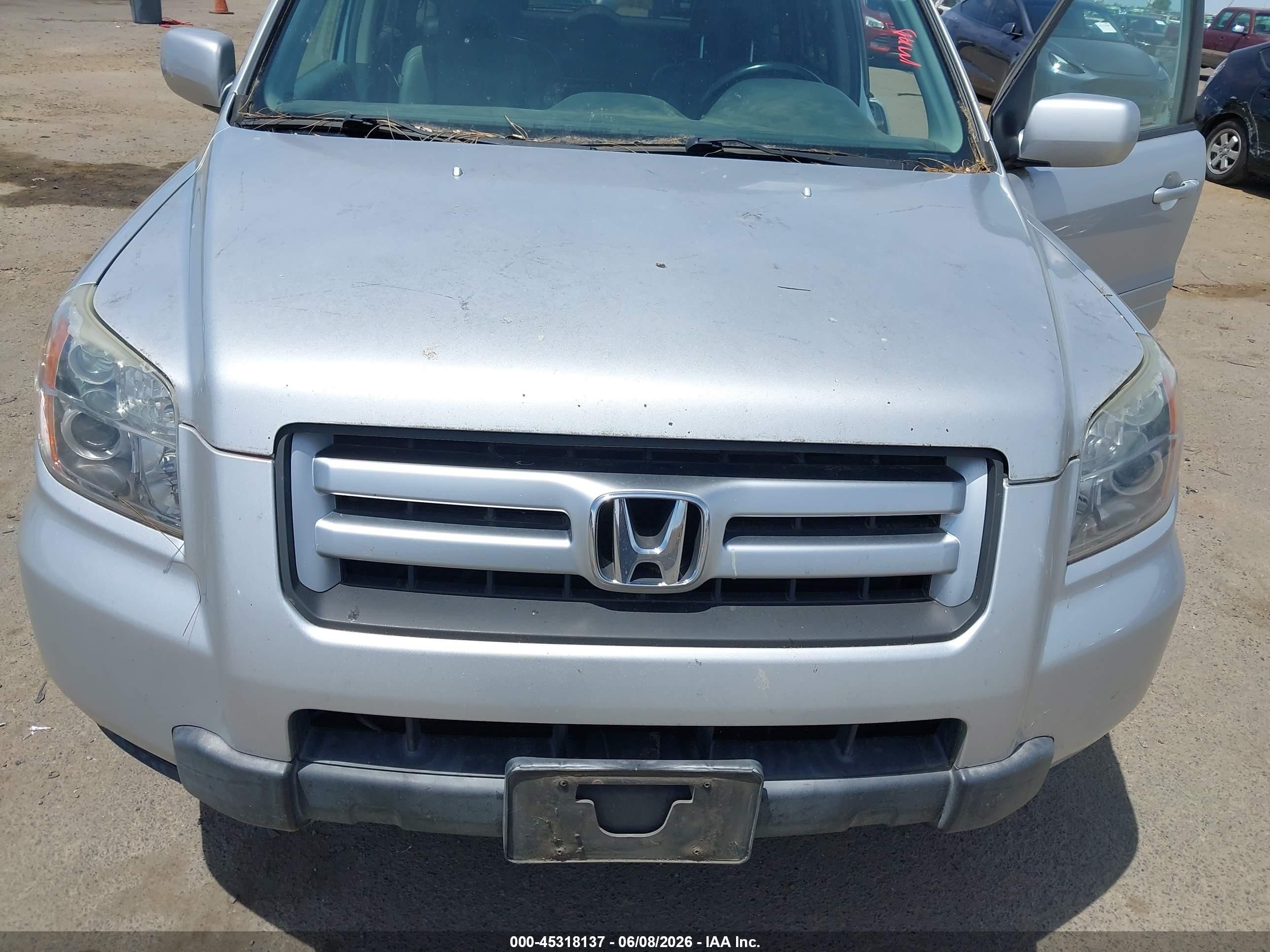 2007 Honda Pilot Ex-l Silver vin: 5FNYF18787B023532