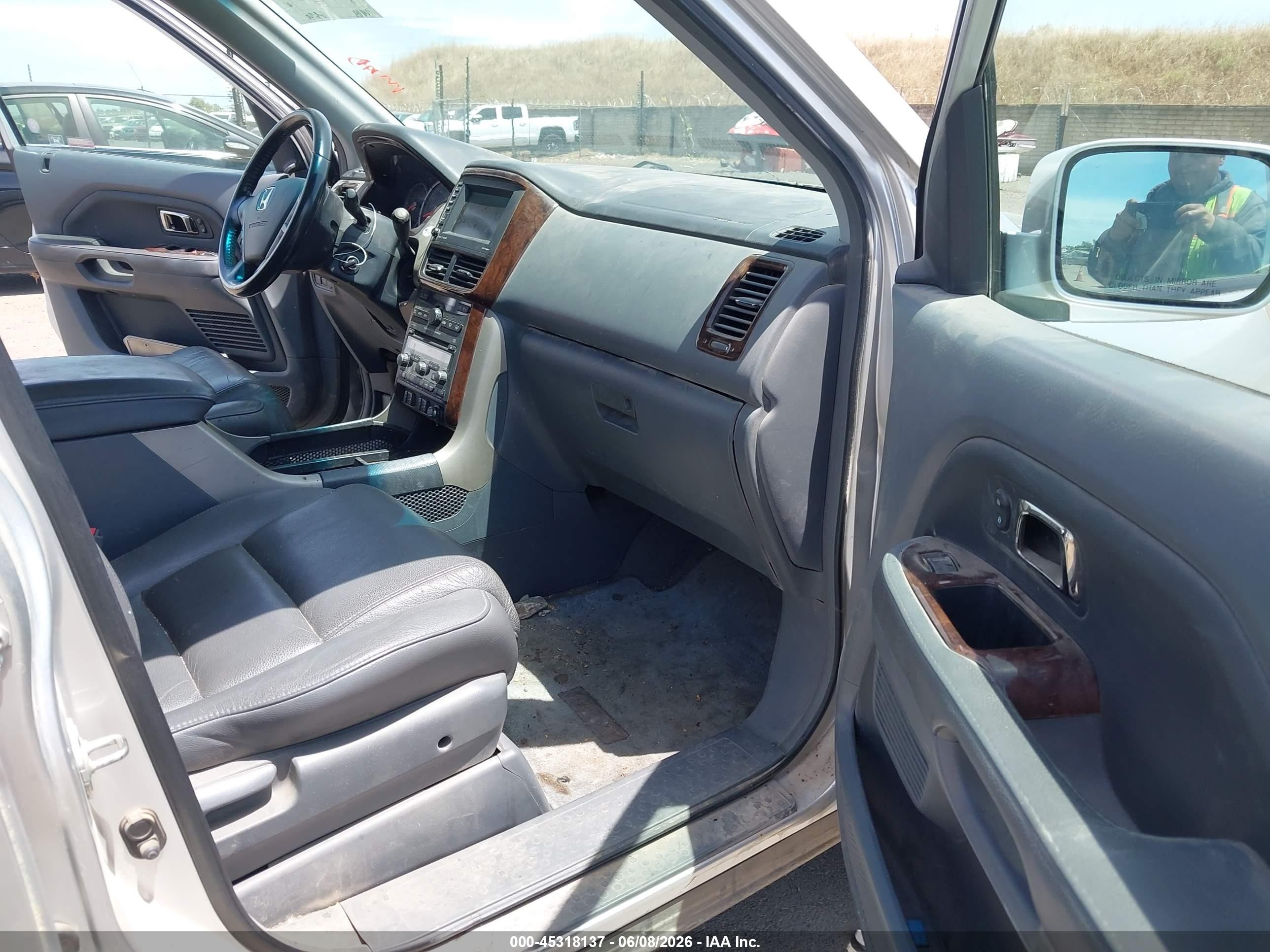 2007 Honda Pilot Ex-l Silver vin: 5FNYF18787B023532