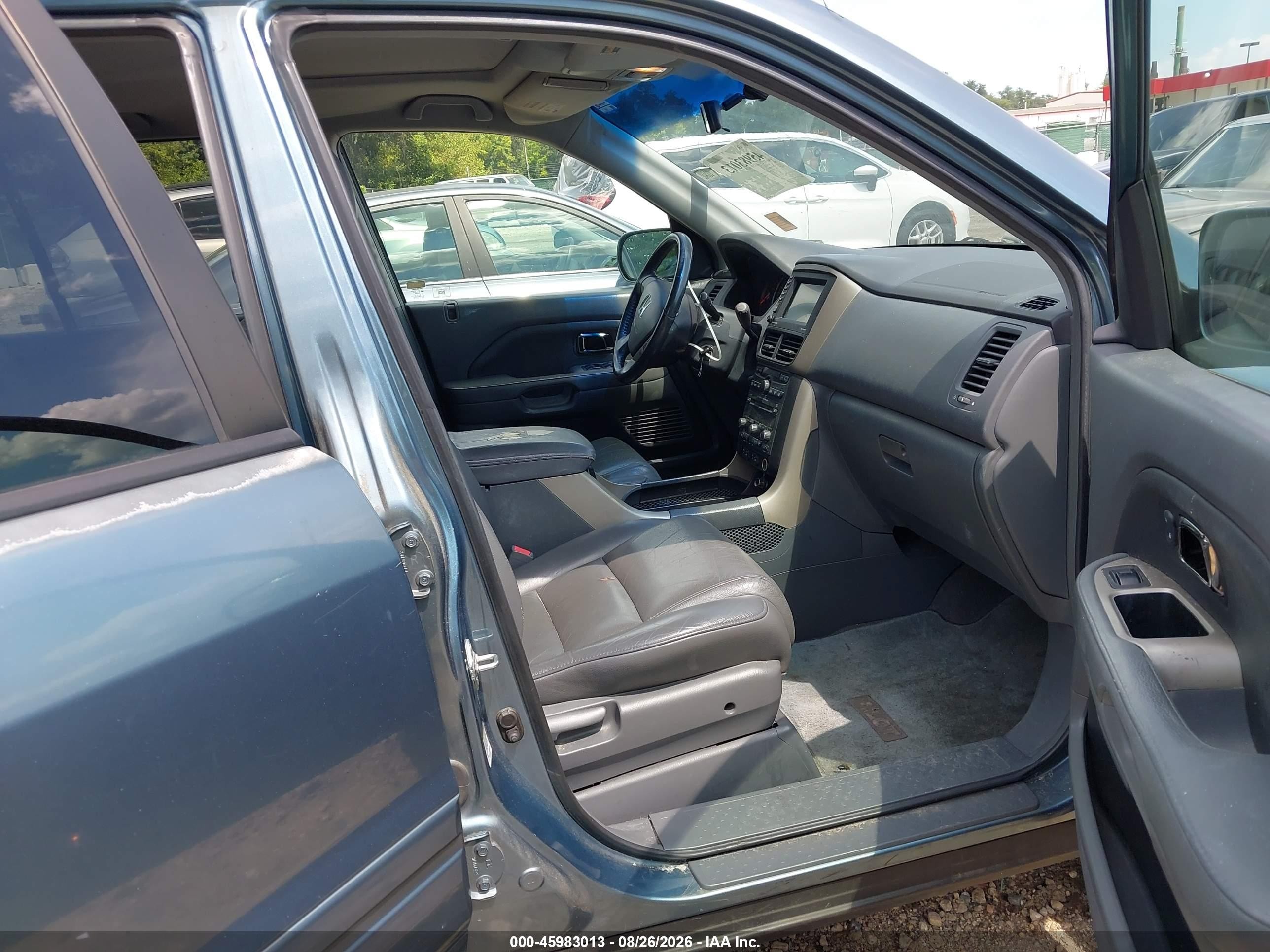 2008 Honda Pilot Ex-l Light Blue vin: 5FNYF18788B030899