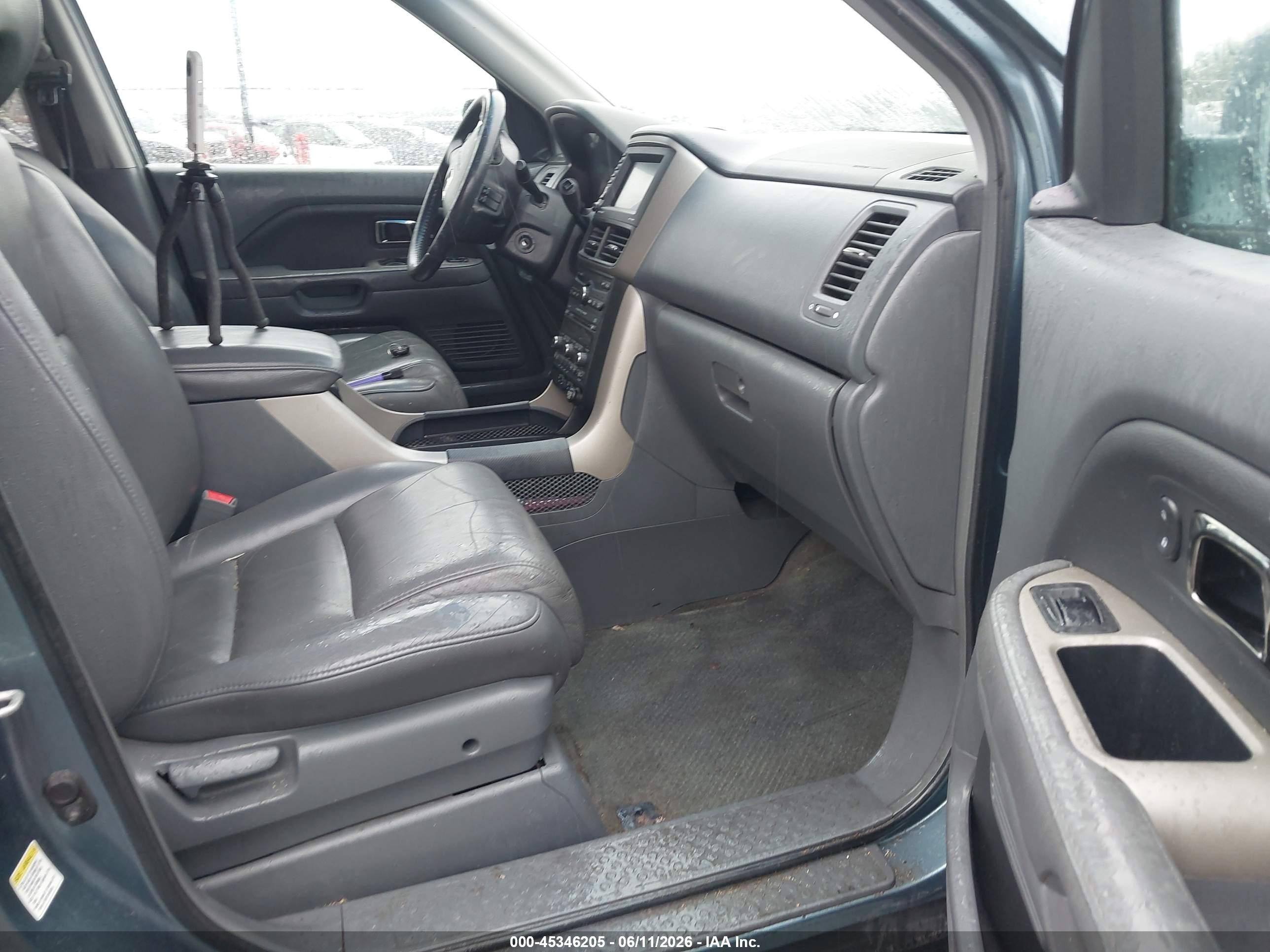2006 Honda Pilot Ex-l Blue vin: 5FNYF18796B001652