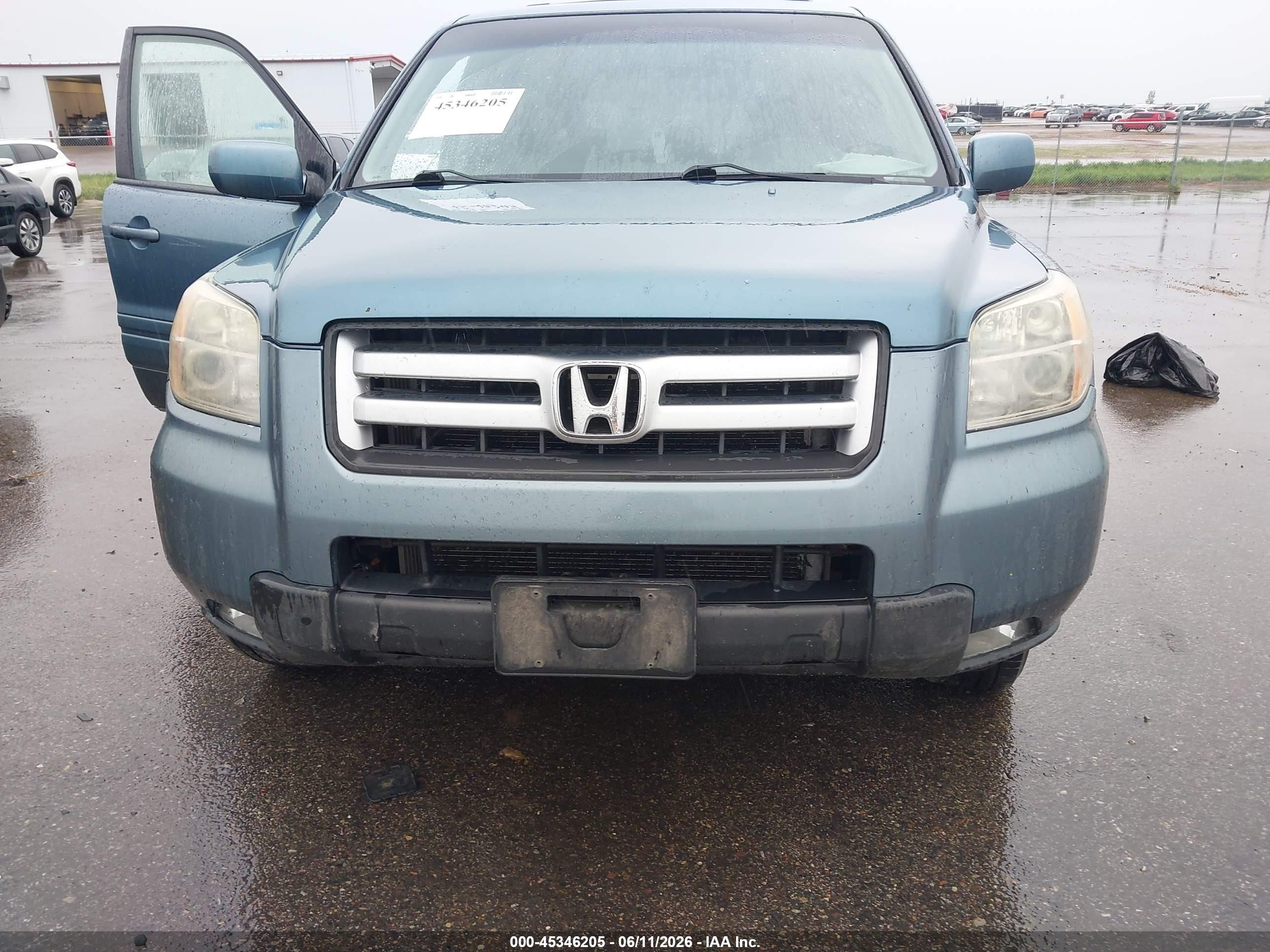 2006 Honda Pilot Ex-l Blue vin: 5FNYF18796B001652