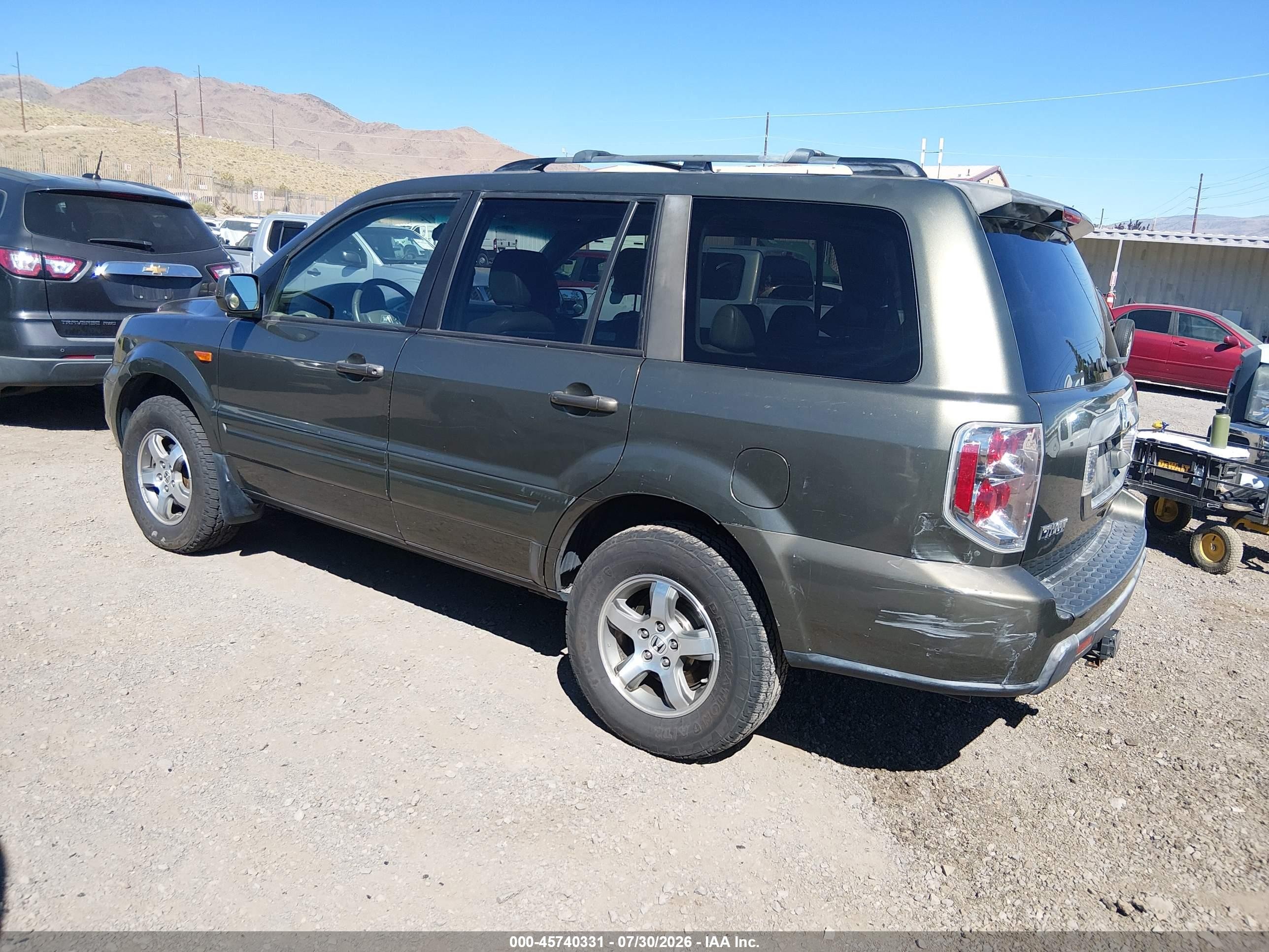 2006 Honda Pilot Ex Green vin: 5FNYF18796B024378