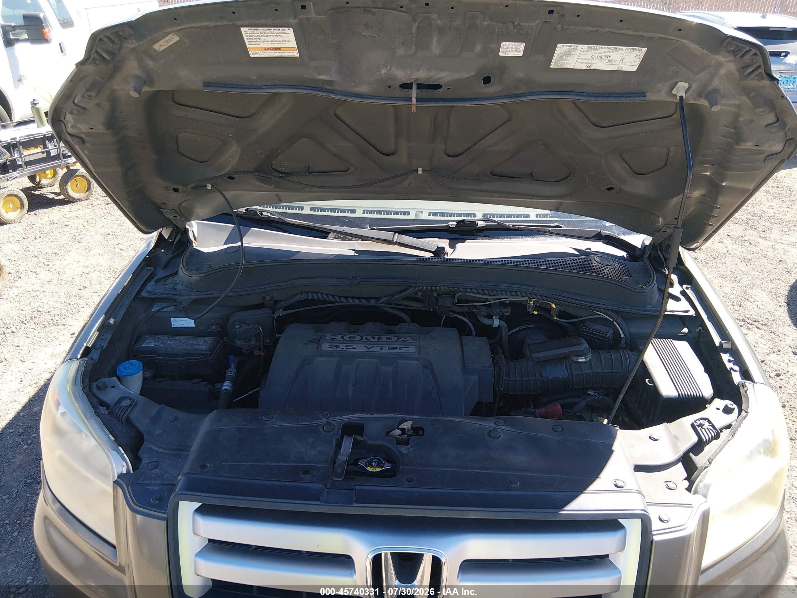 2006 Honda Pilot Ex Green vin: 5FNYF18796B024378