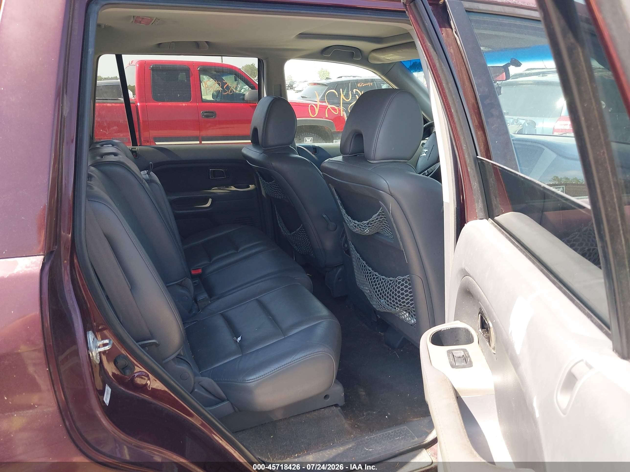 2007 Honda Pilot Ex-l Burgundy vin: 5FNYF18797B001183