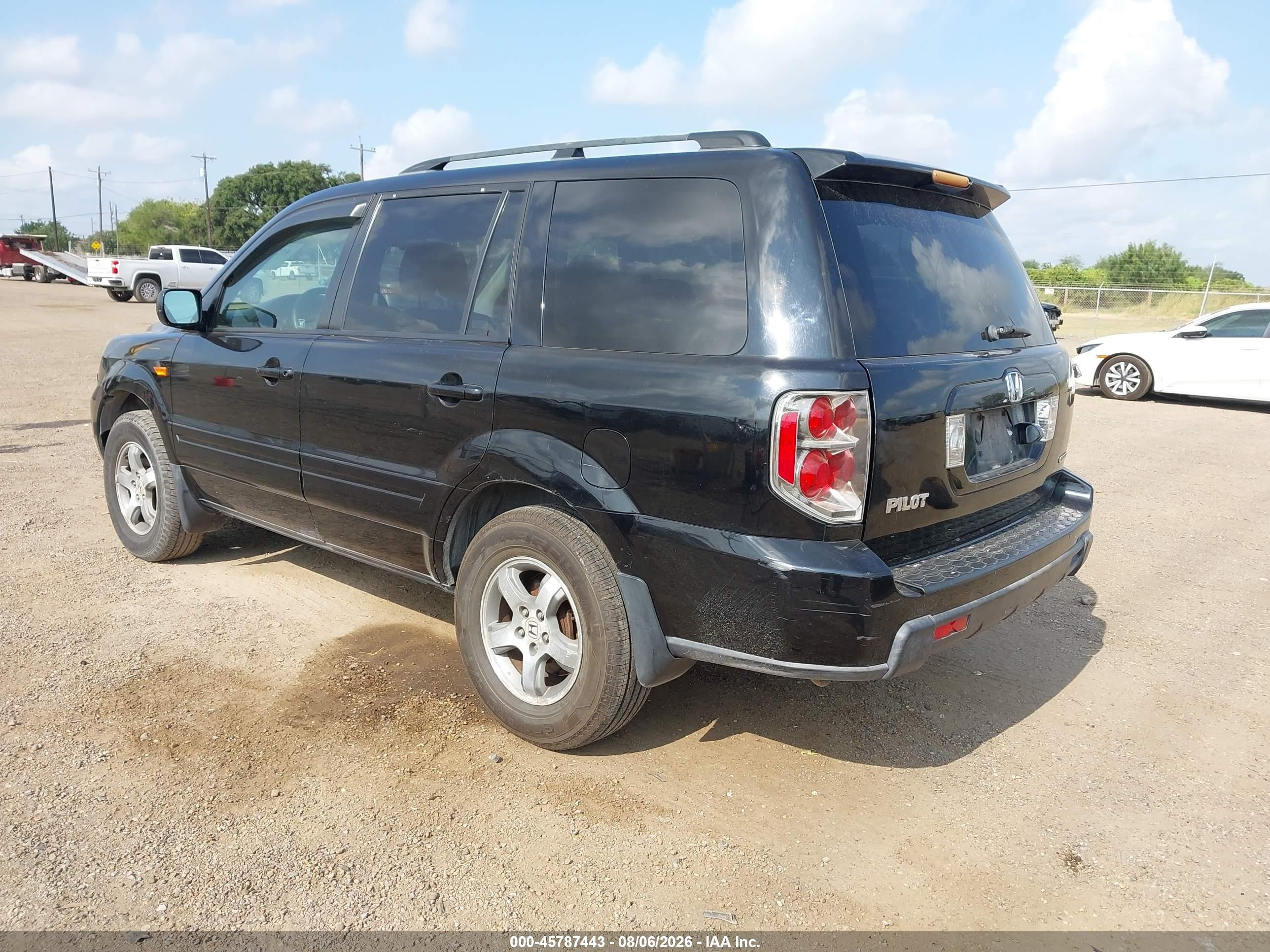 2007 Honda Pilot Ex-l Черный vin: 5FNYF18797B025533