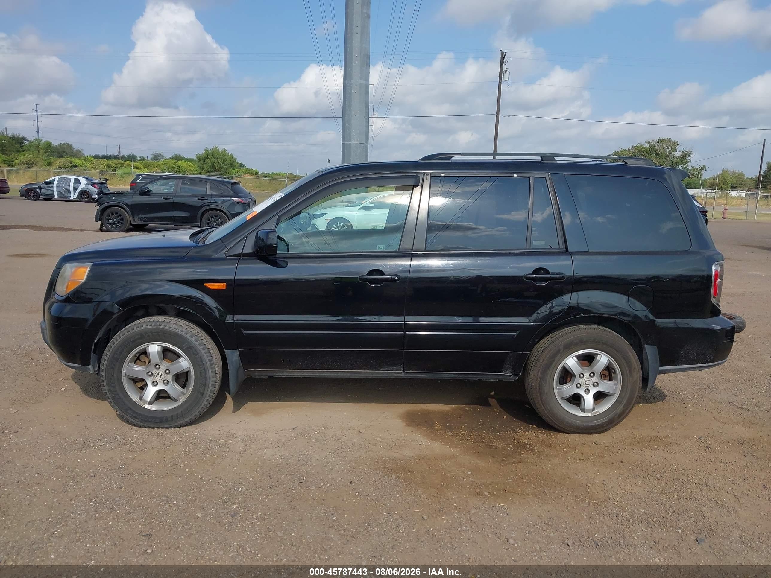 2007 Honda Pilot Ex-l Черный vin: 5FNYF18797B025533