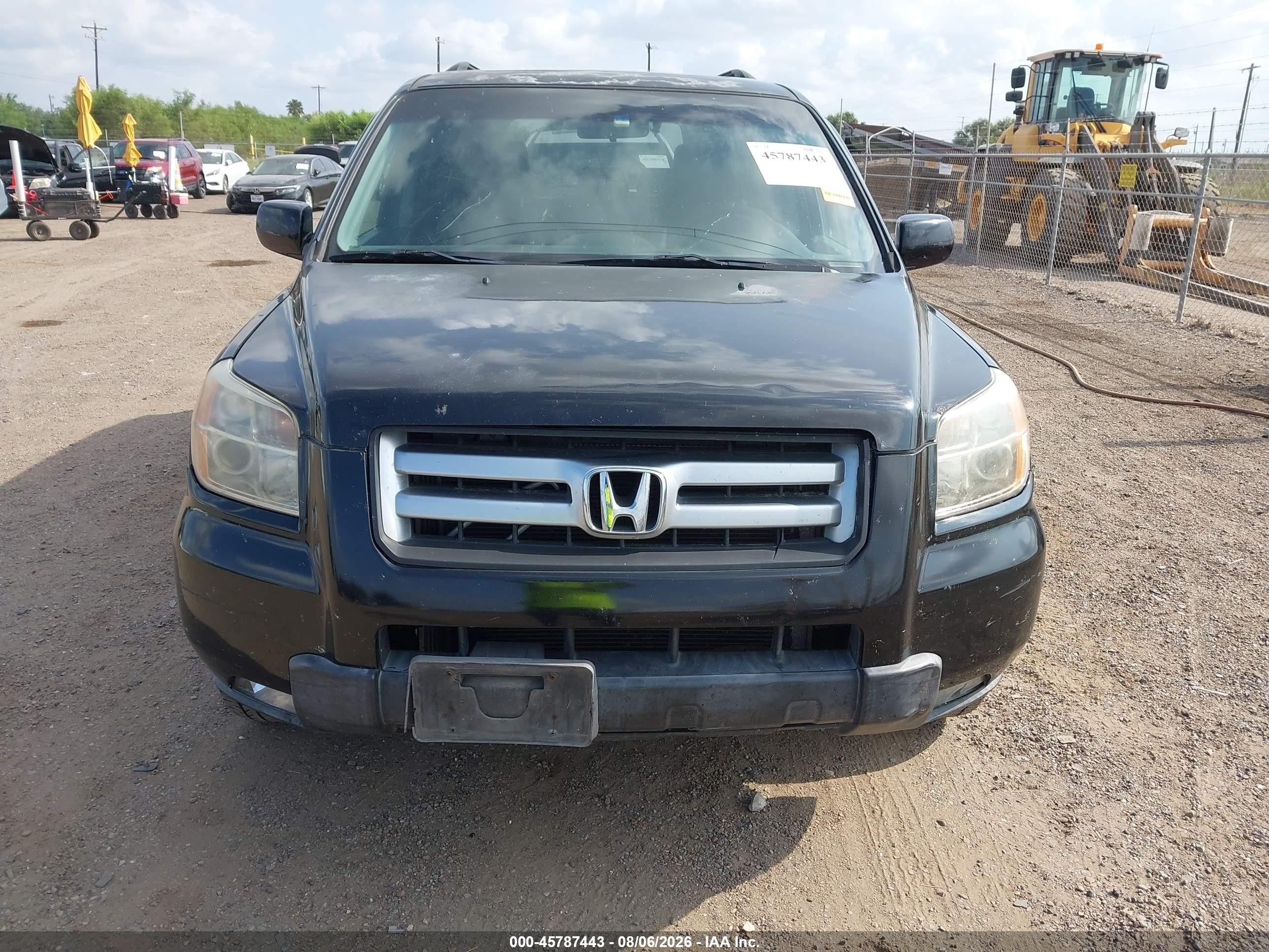 2007 Honda Pilot Ex-l Черный vin: 5FNYF18797B025533