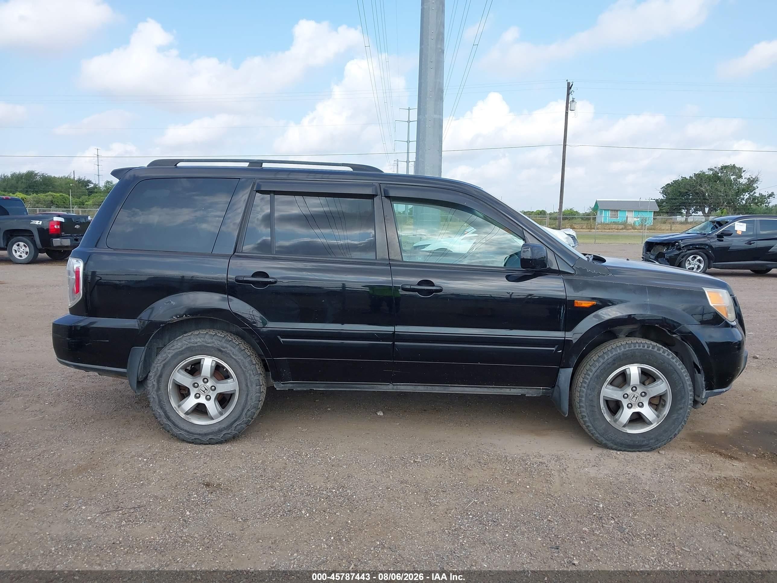 2007 Honda Pilot Ex-l Черный vin: 5FNYF18797B025533