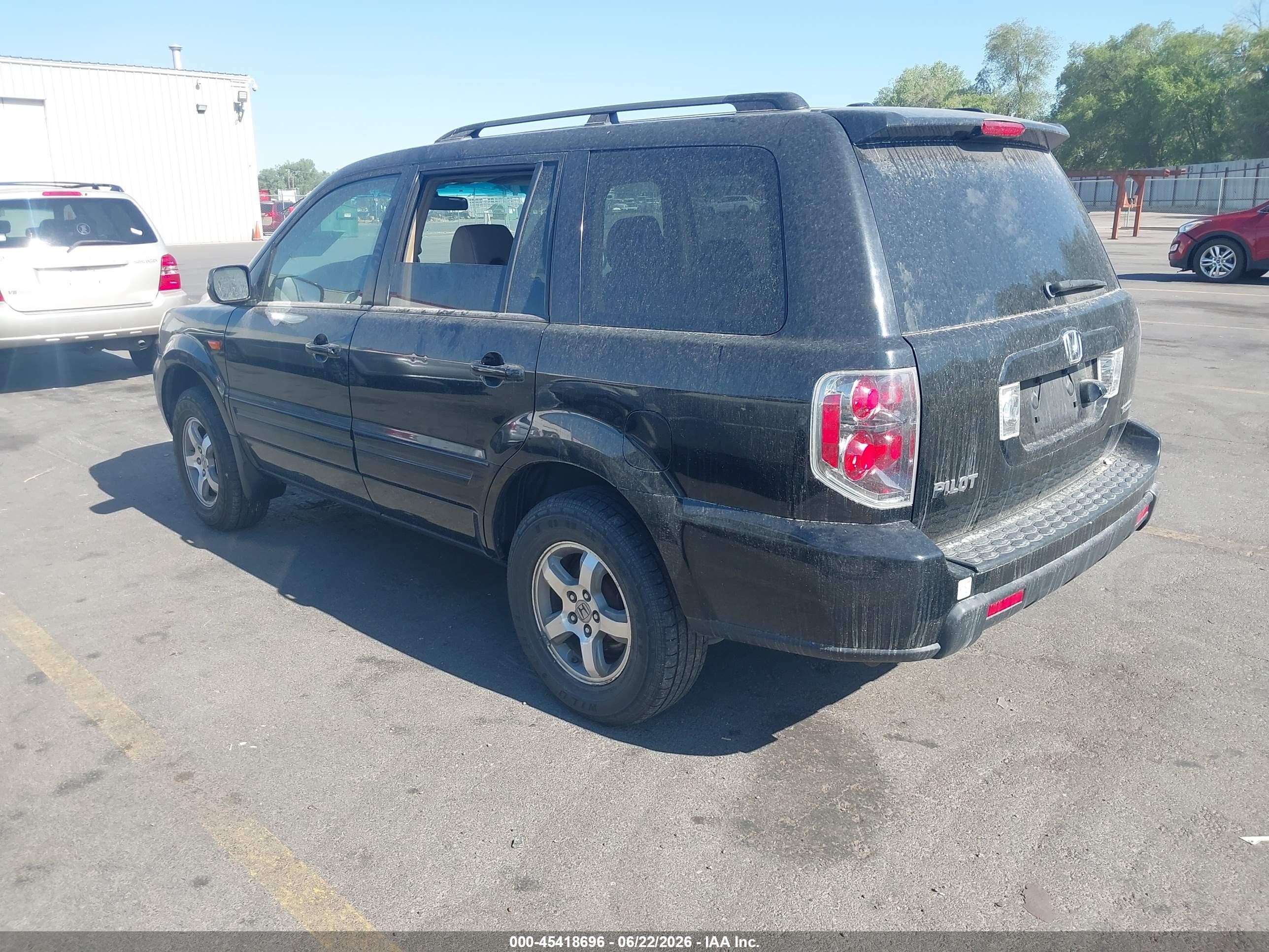 2007 Honda Pilot Ex-l Blue vin: 5FNYF18797B032885