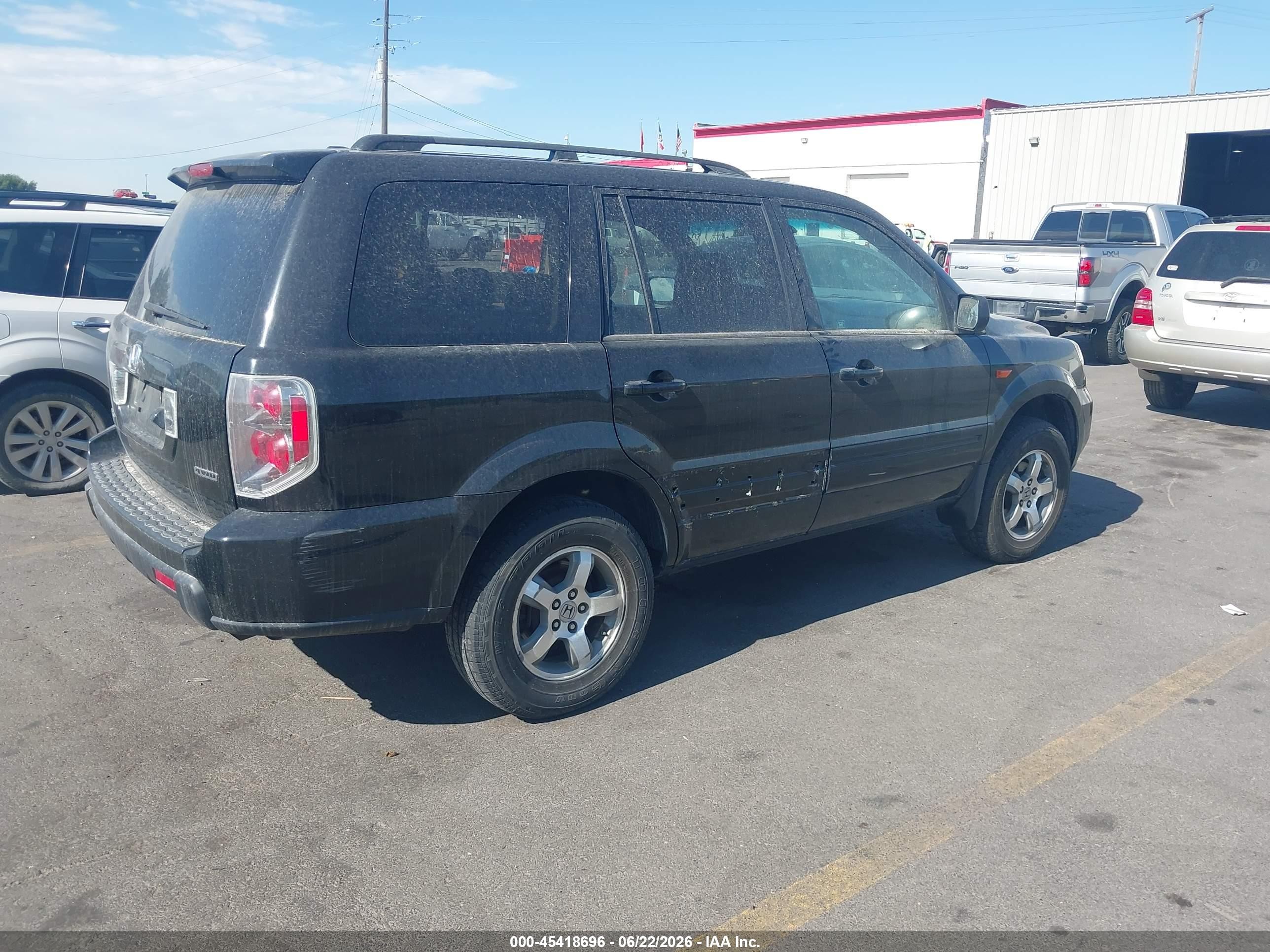 2007 Honda Pilot Ex-l Blue vin: 5FNYF18797B032885