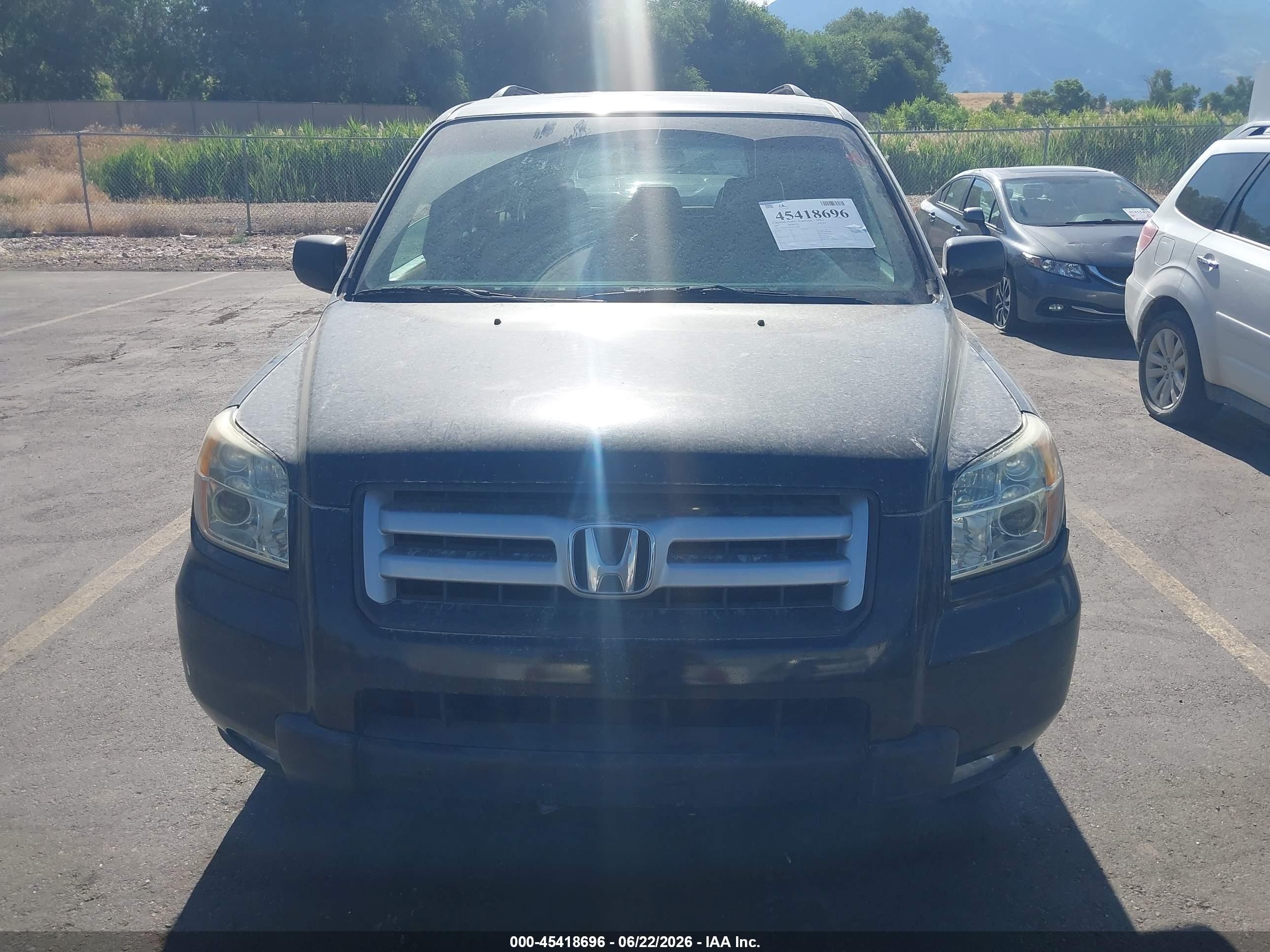 2007 Honda Pilot Ex-l Blue vin: 5FNYF18797B032885