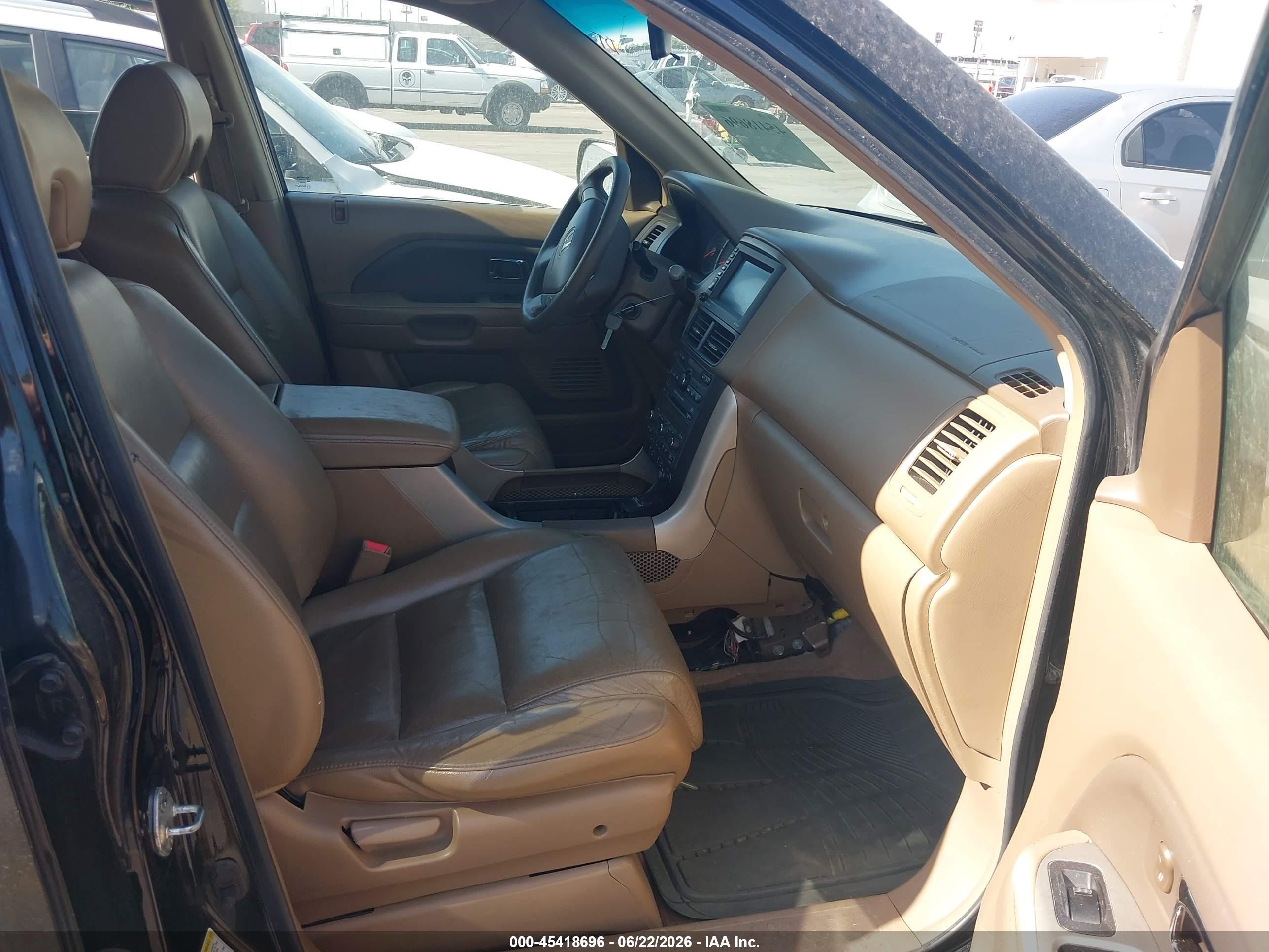 2007 Honda Pilot Ex-l Blue vin: 5FNYF18797B032885