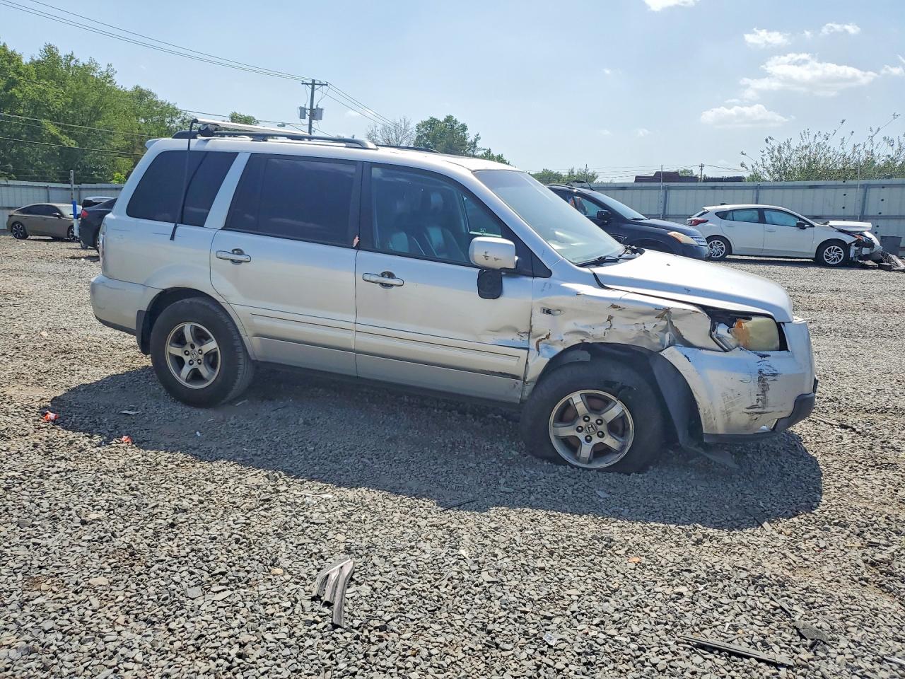 2006 Honda Pilot Ex Silver vin: 5FNYF187X6B002244