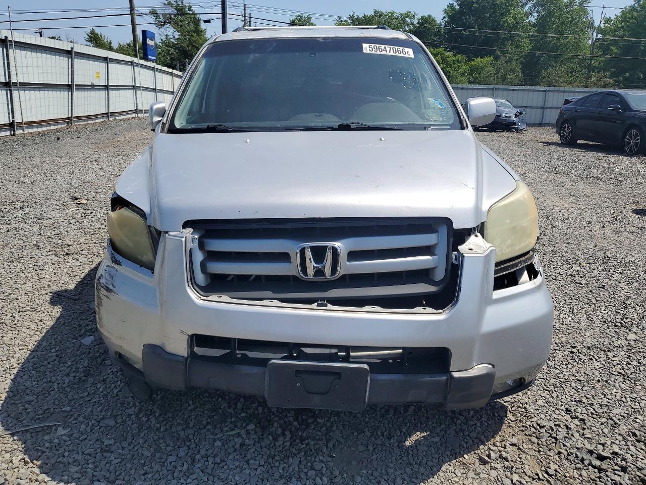 2006 Honda Pilot Ex Silver vin: 5FNYF187X6B002244