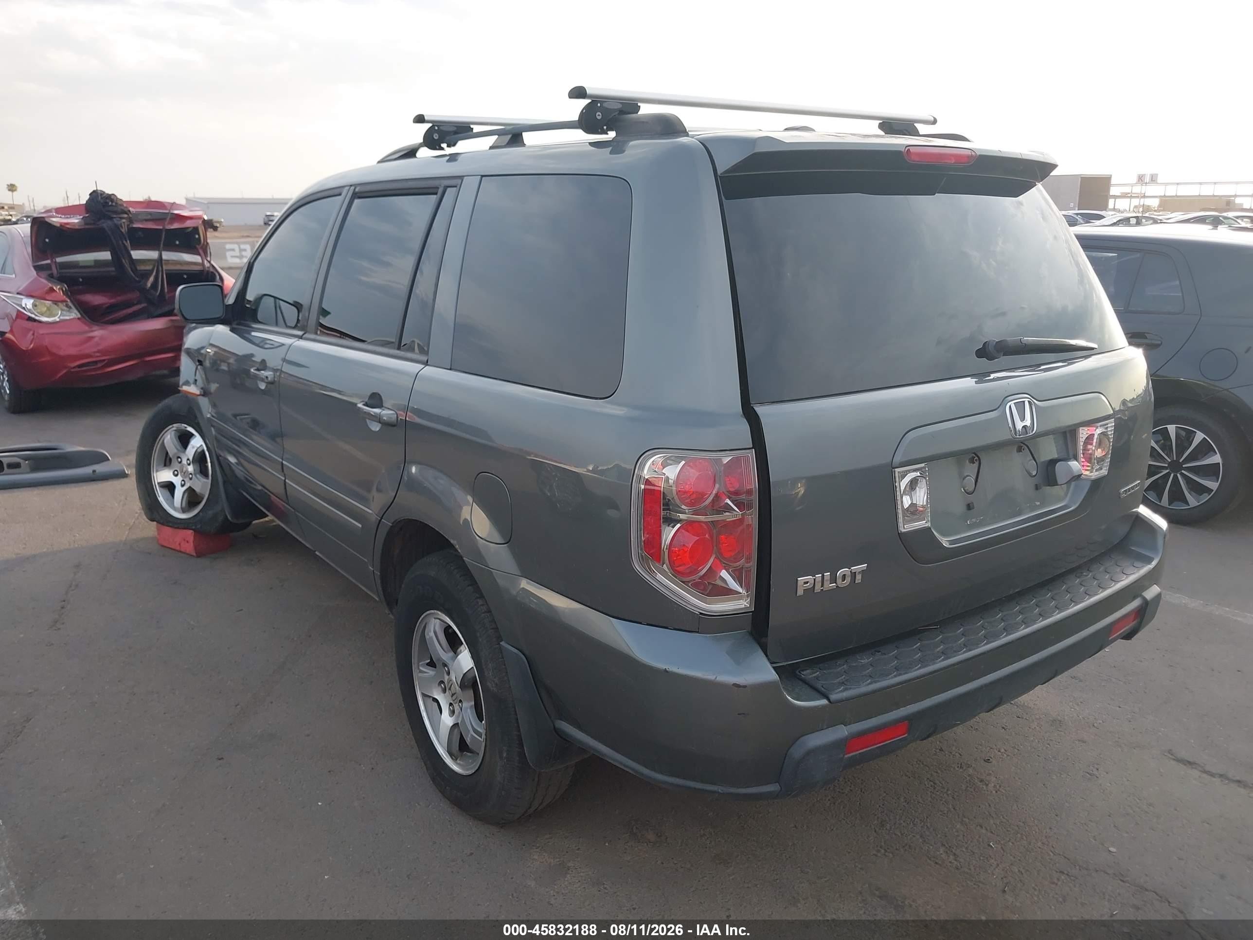2007 Honda Pilot Ex-l Gray vin: 5FNYF187X7B004321