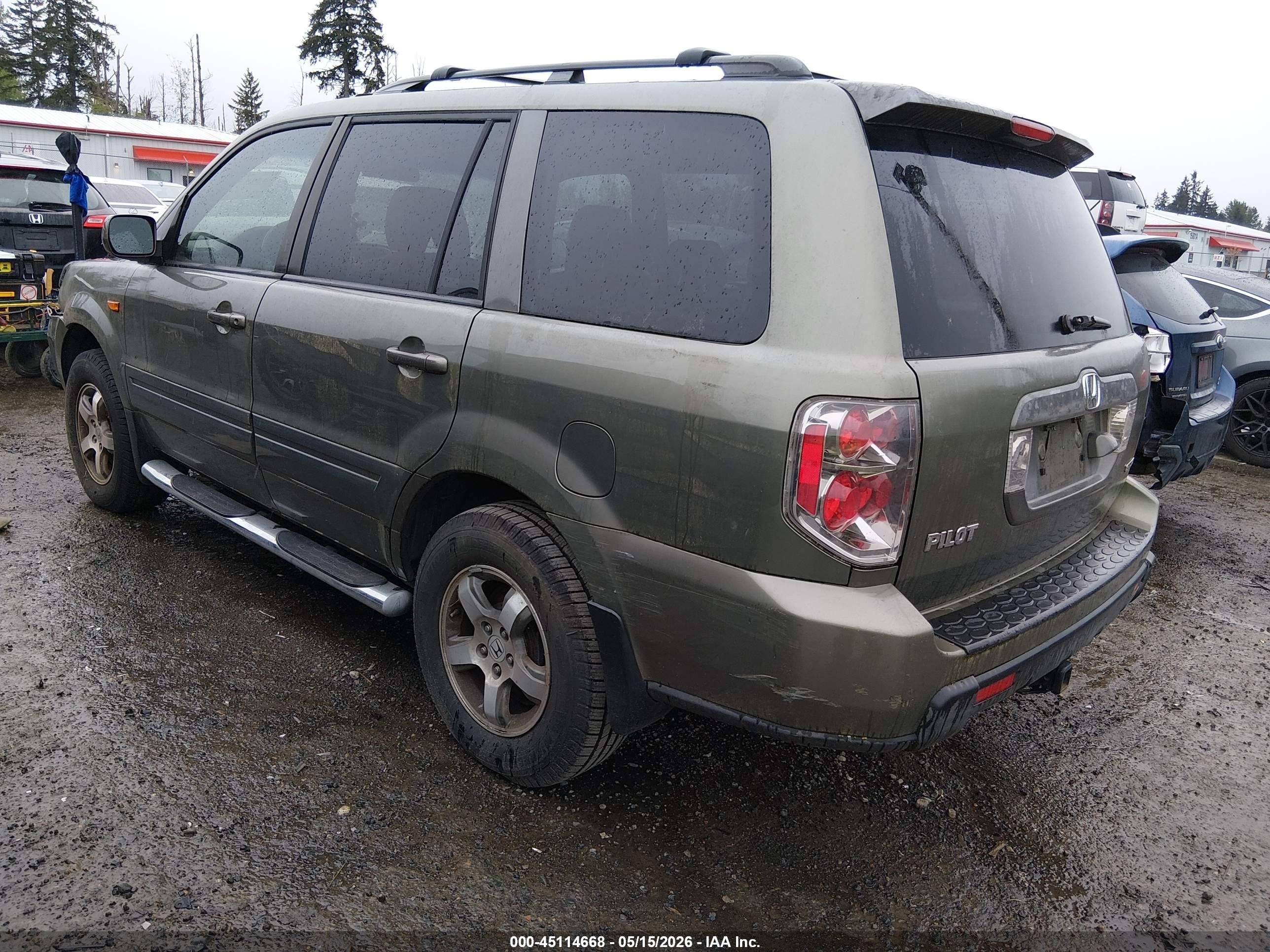 2008 Honda Pilot Ex-l Green vin: 5FNYF187X8B032458