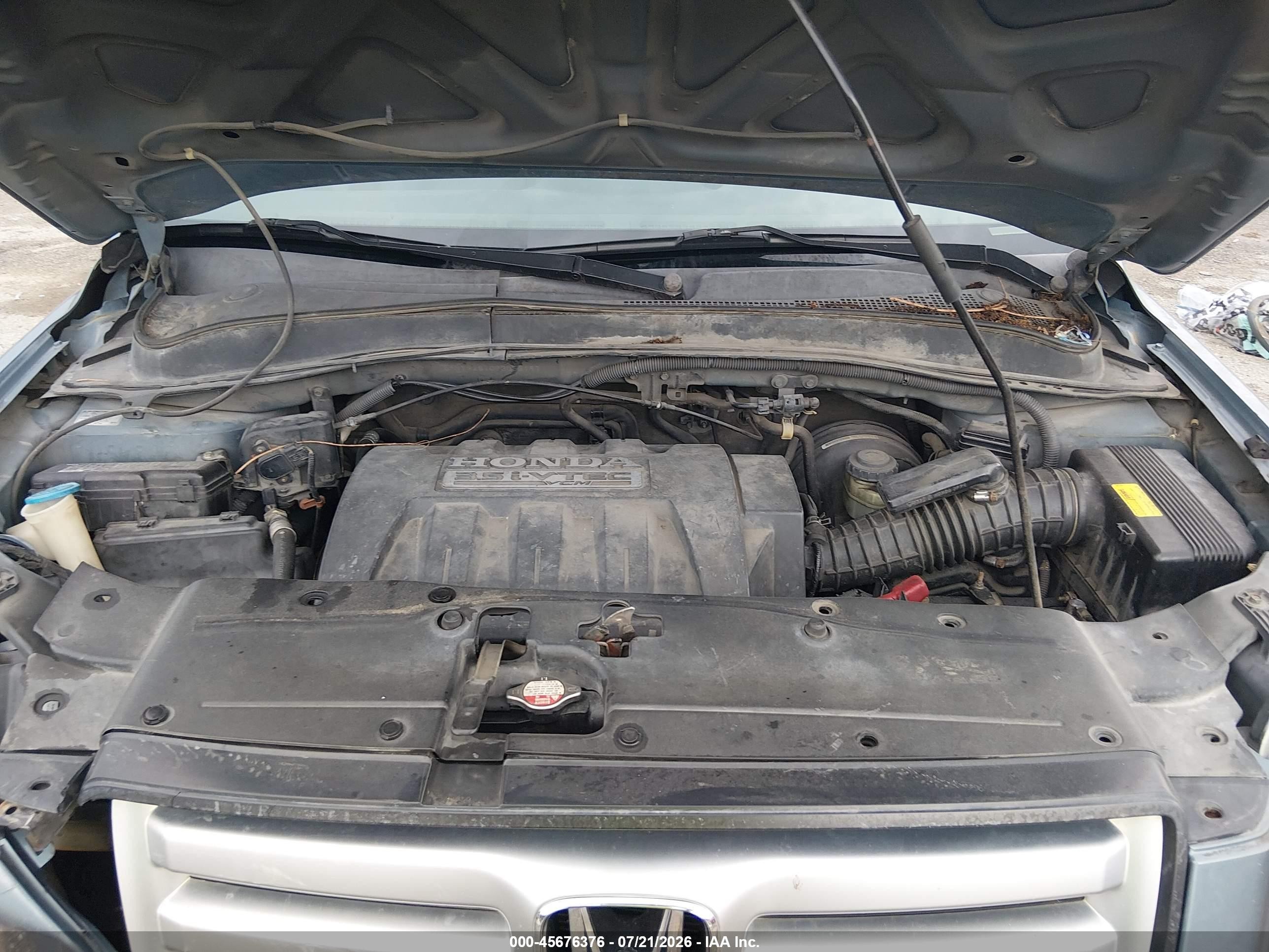 2006 Honda Pilot Lx Blue vin: 5FNYF28106B052197