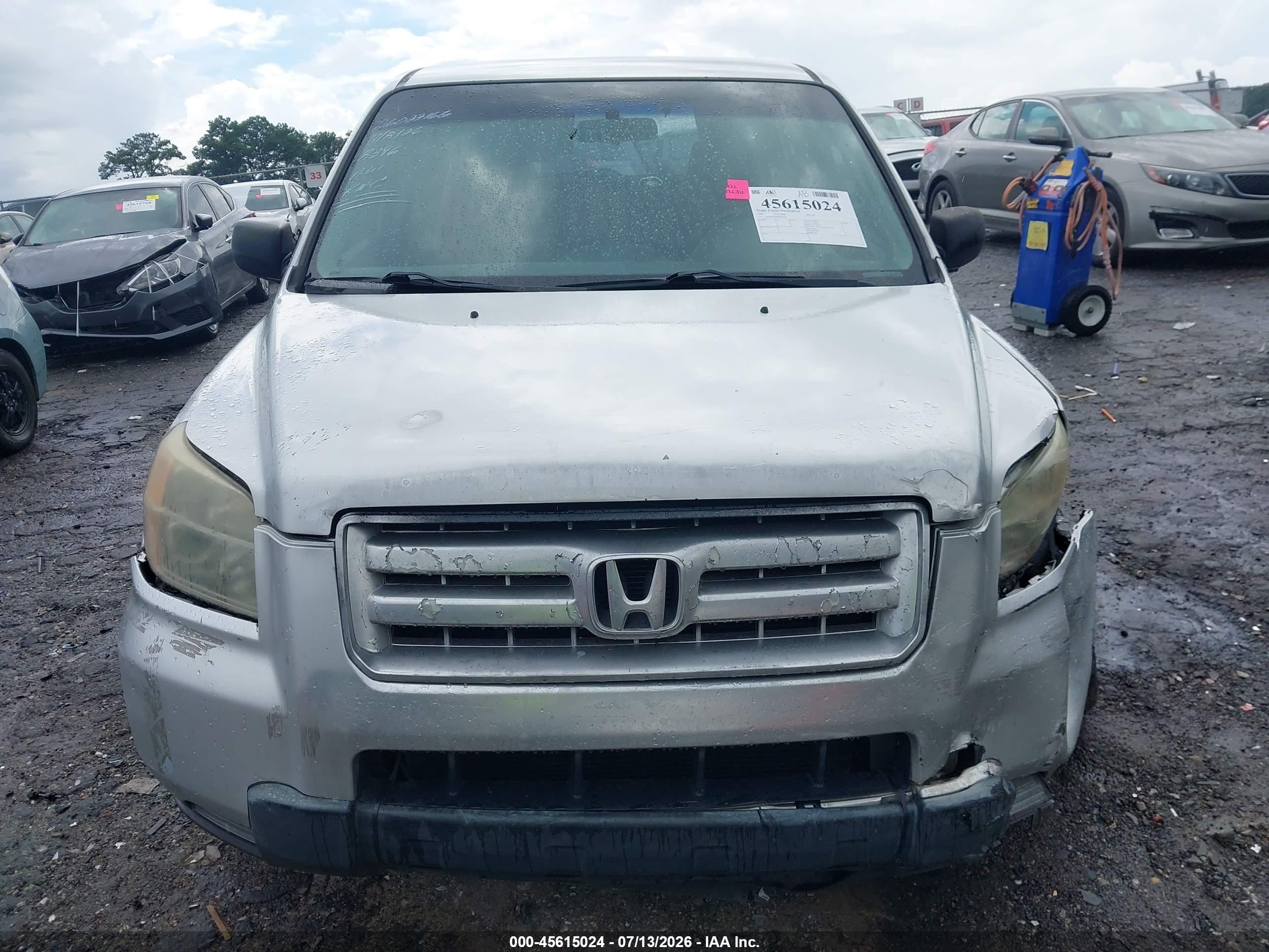 2007 Honda Pilot Lx Серебряный vin: 5FNYF28107B038396