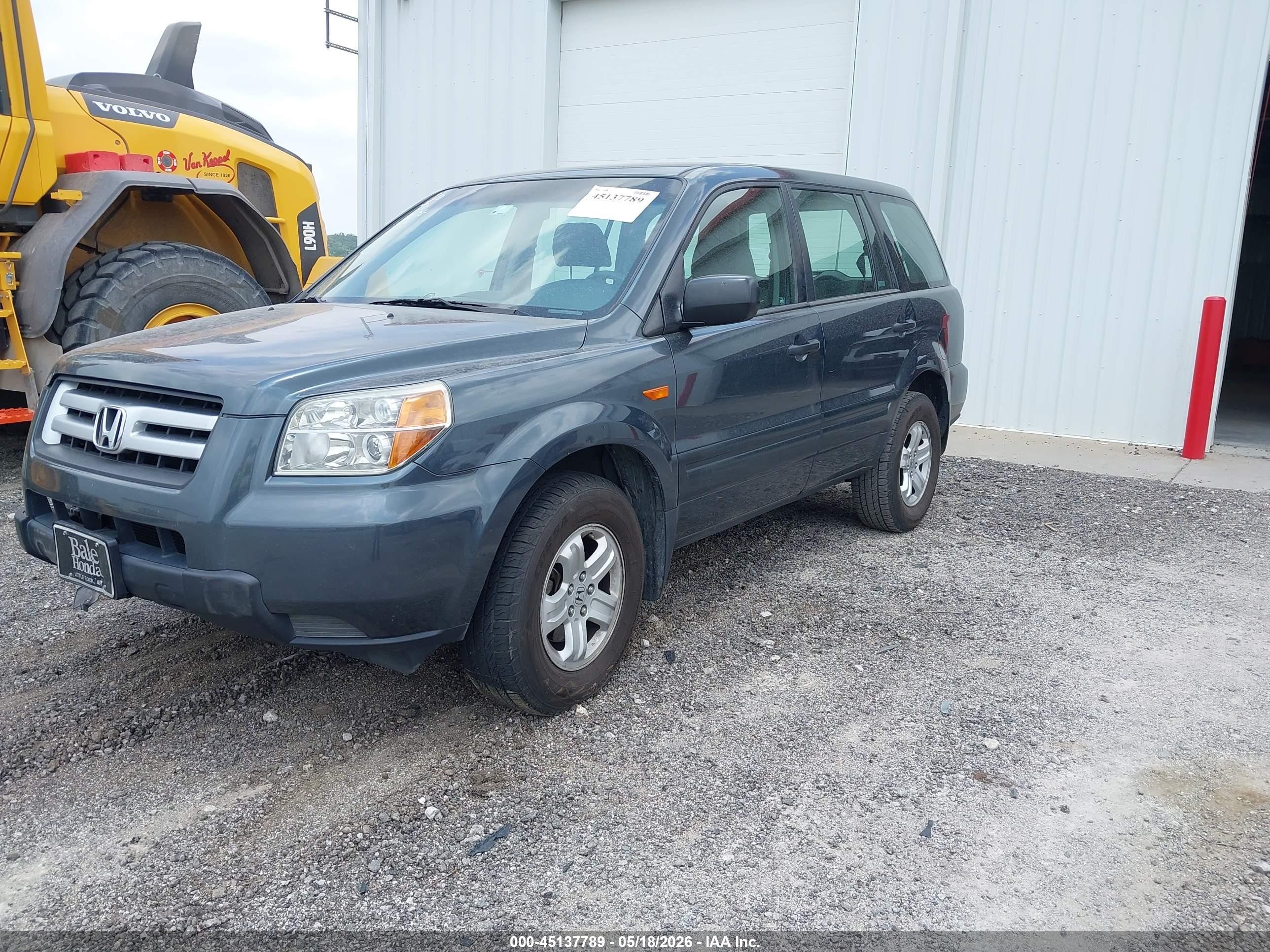 2006 Honda Pilot Lx Gray vin: 5FNYF28116B036834