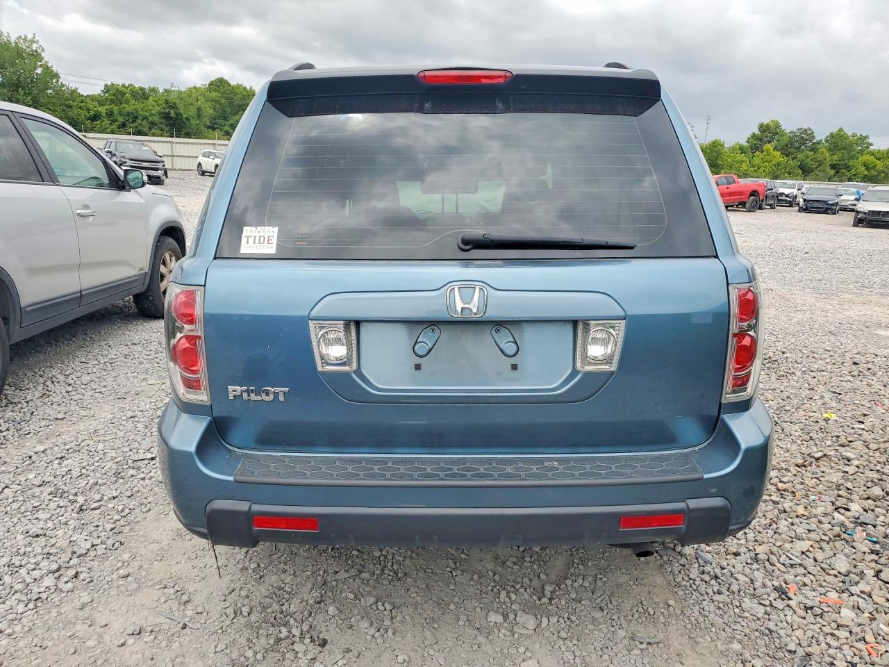 2007 Honda Pilot Lx Blue vin: 5FNYF28117B035488