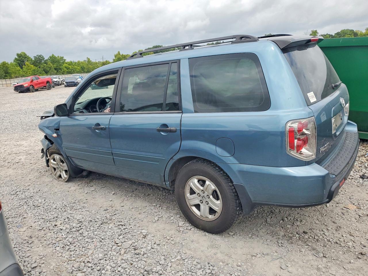 2007 Honda Pilot Lx Blue vin: 5FNYF28117B035488