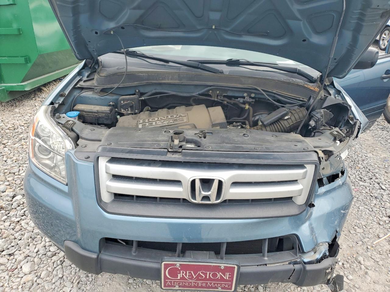 2007 Honda Pilot Lx Blue vin: 5FNYF28117B035488
