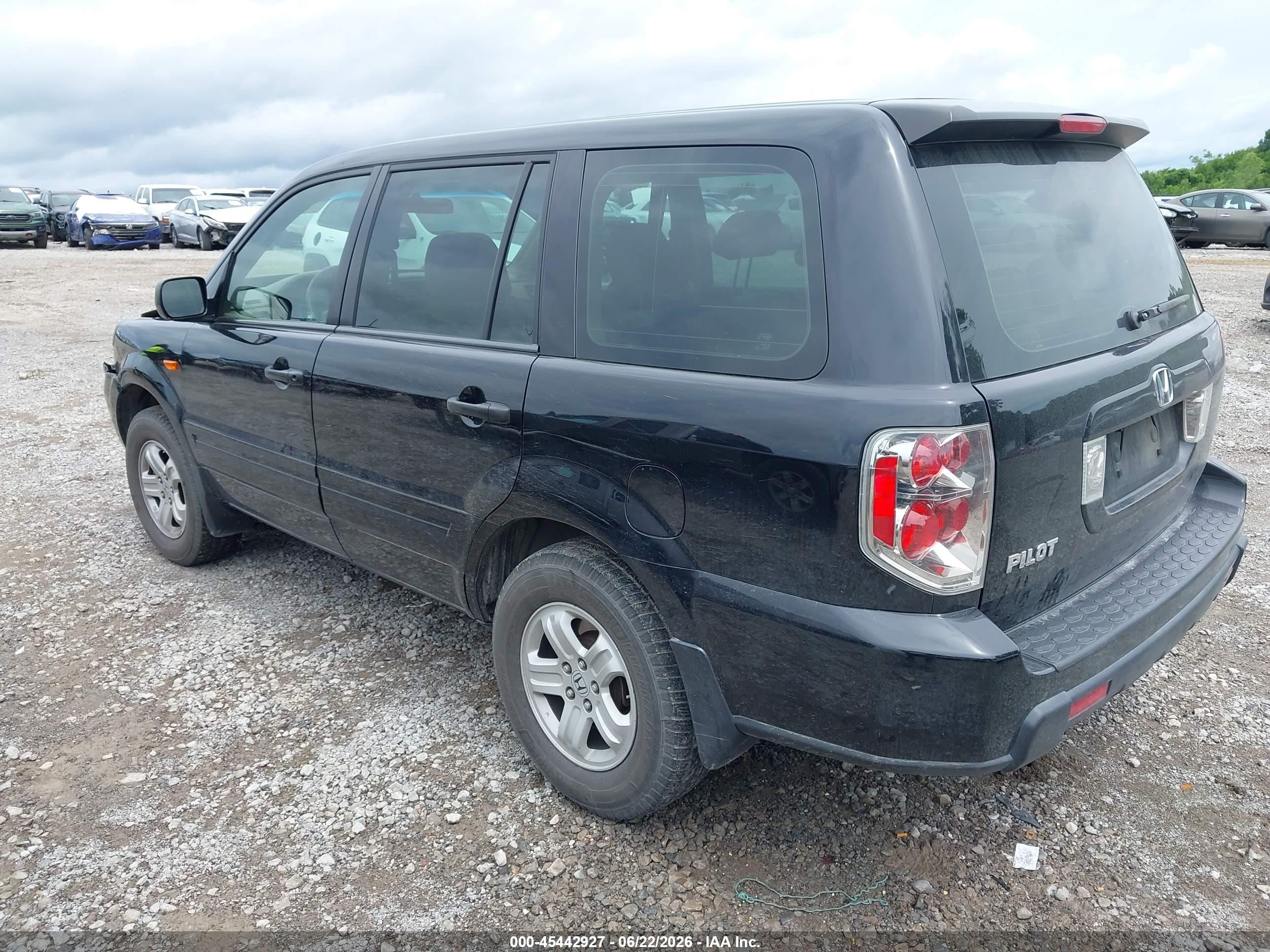 2006 Honda Pilot Lx Черный vin: 5FNYF28126B016558