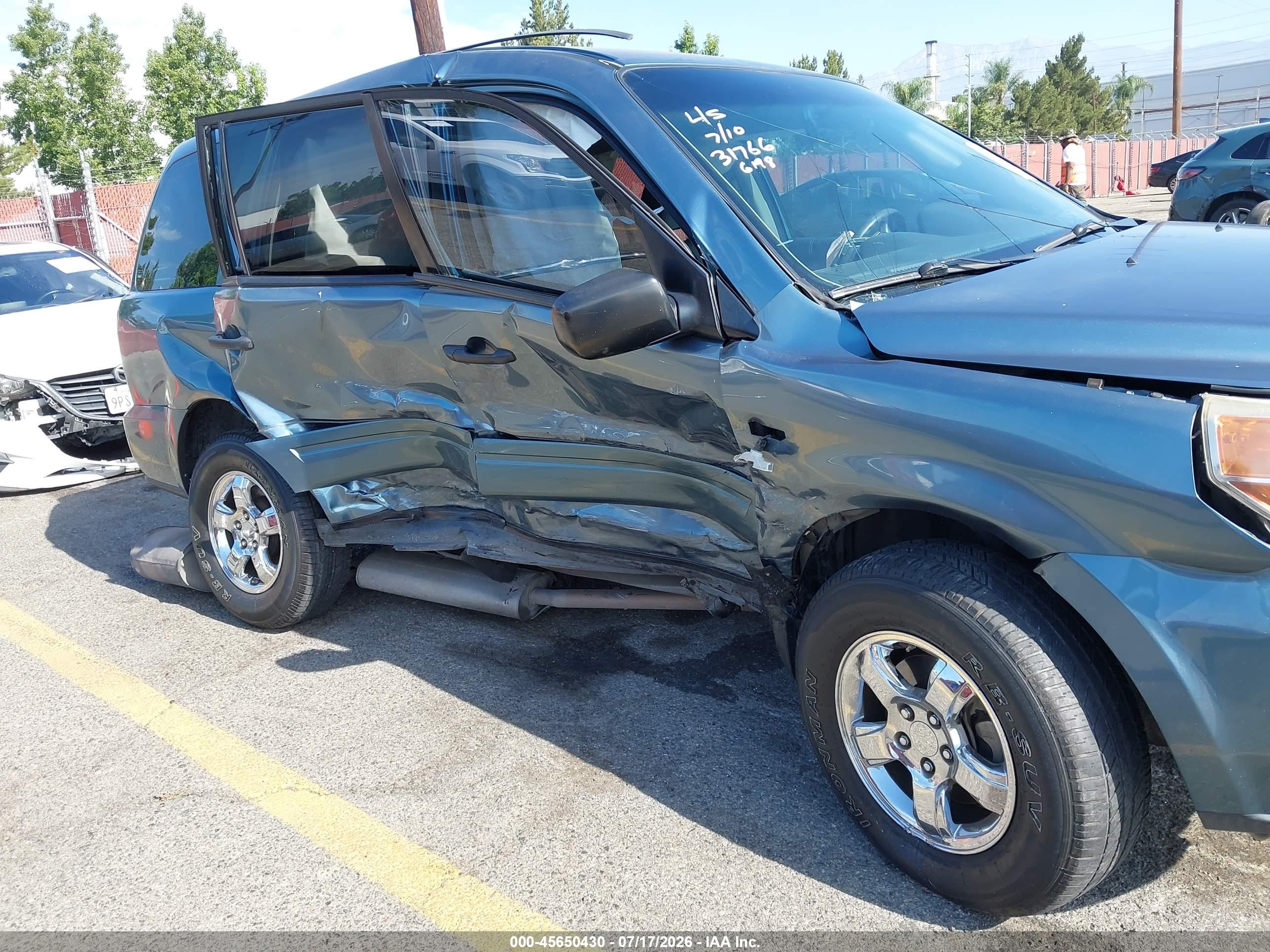 2007 Honda Pilot Lx Green vin: 5FNYF28137B046198