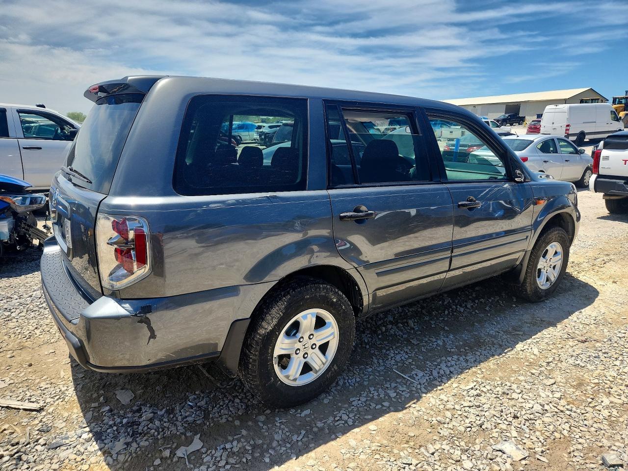 2007 Honda Pilot Lx Gray vin: 5FNYF28147B008964