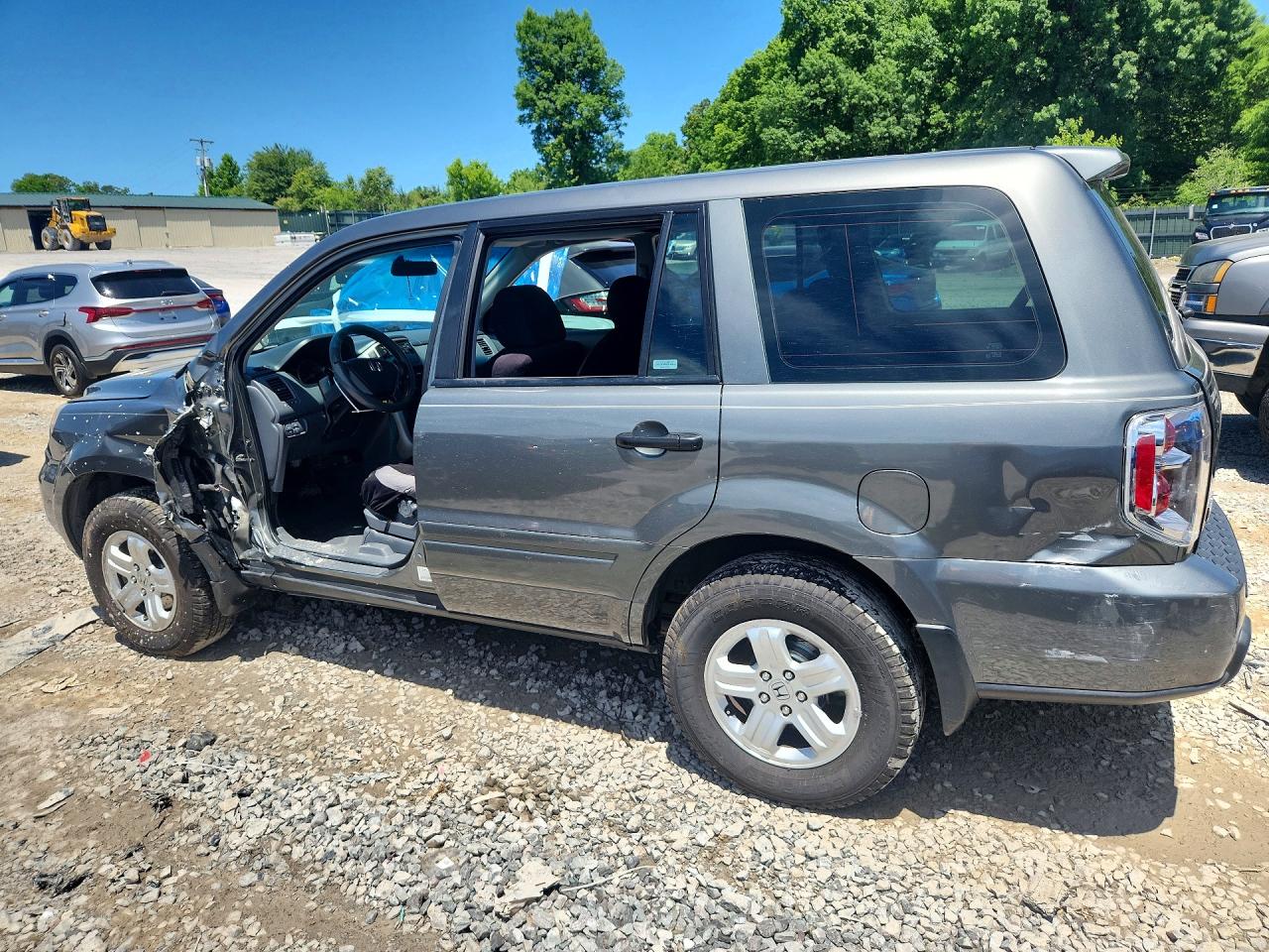 2007 Honda Pilot Lx Gray vin: 5FNYF28147B008964