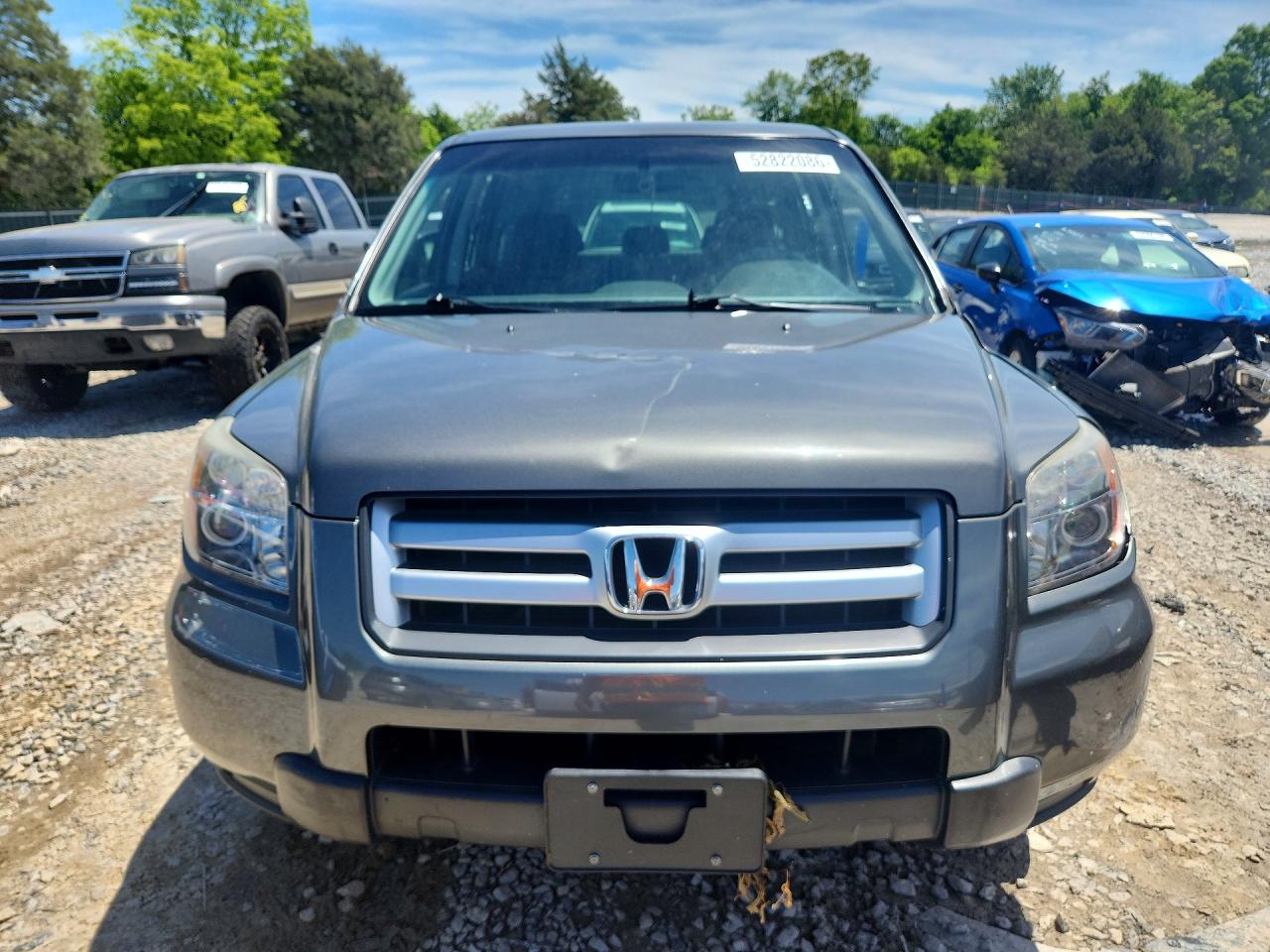 2007 Honda Pilot Lx Gray vin: 5FNYF28147B008964