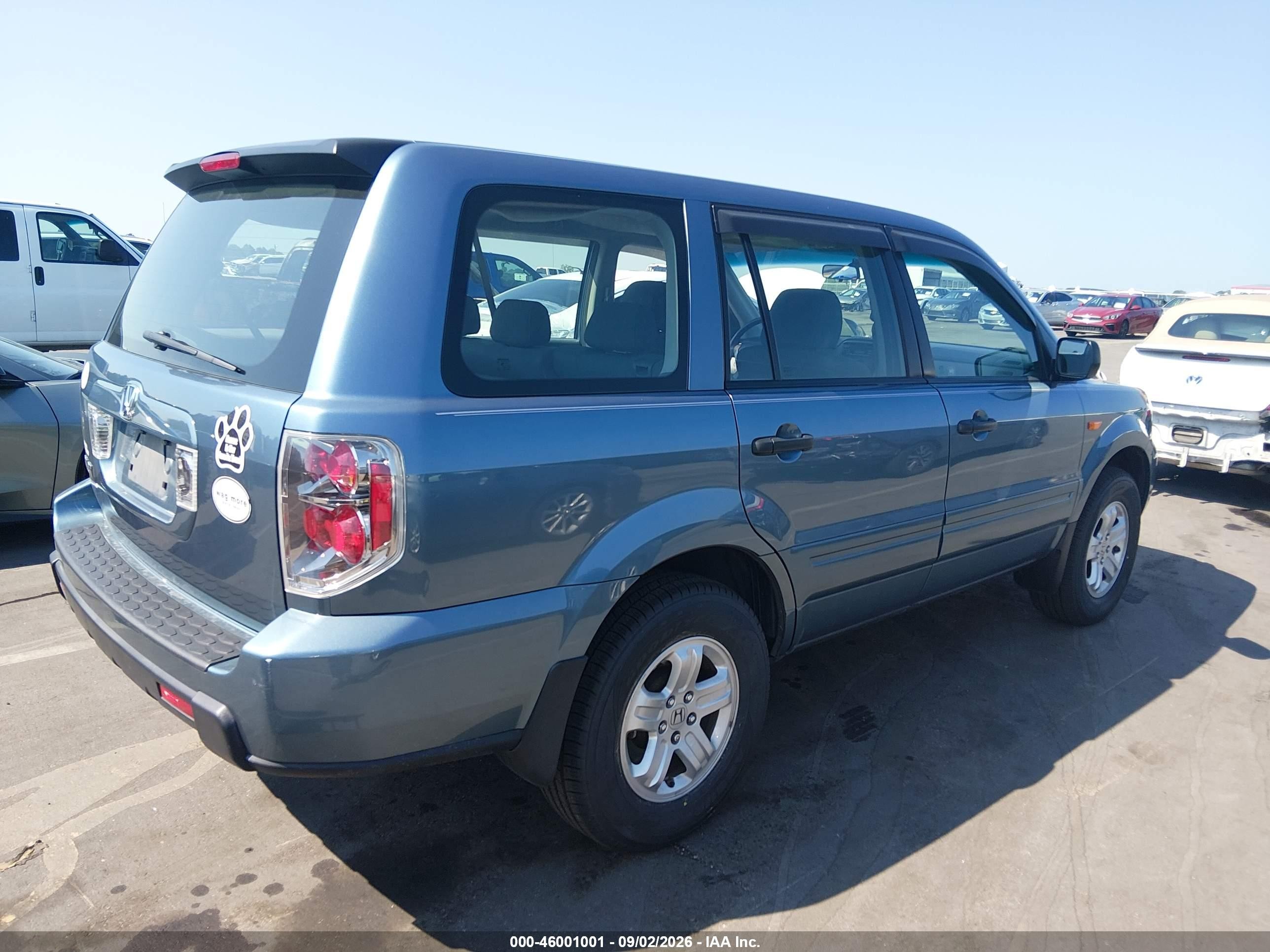 2007 Honda Pilot Lx Gray vin: 5FNYF28147B013792
