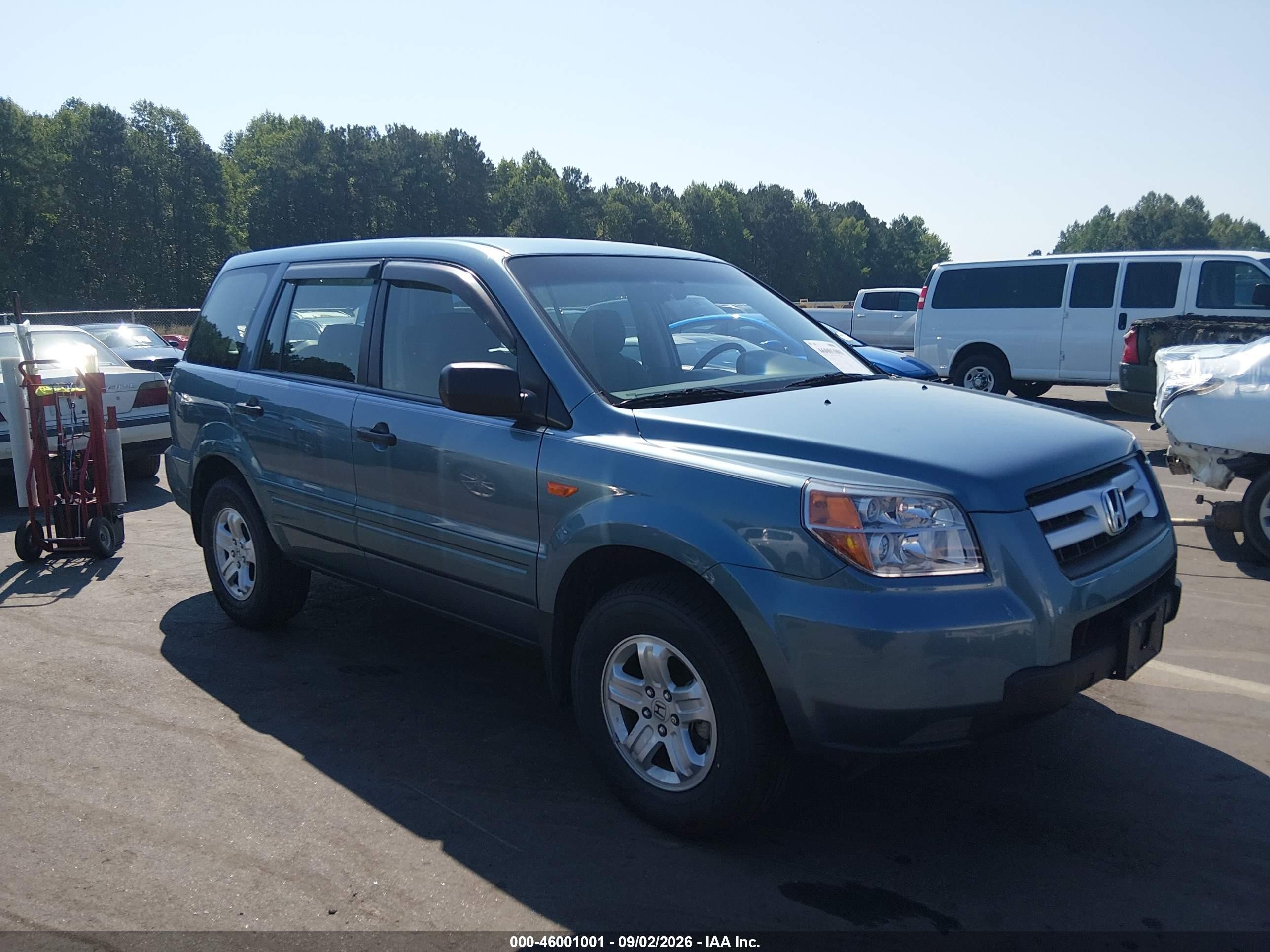 2007 Honda Pilot Lx Gray vin: 5FNYF28147B013792
