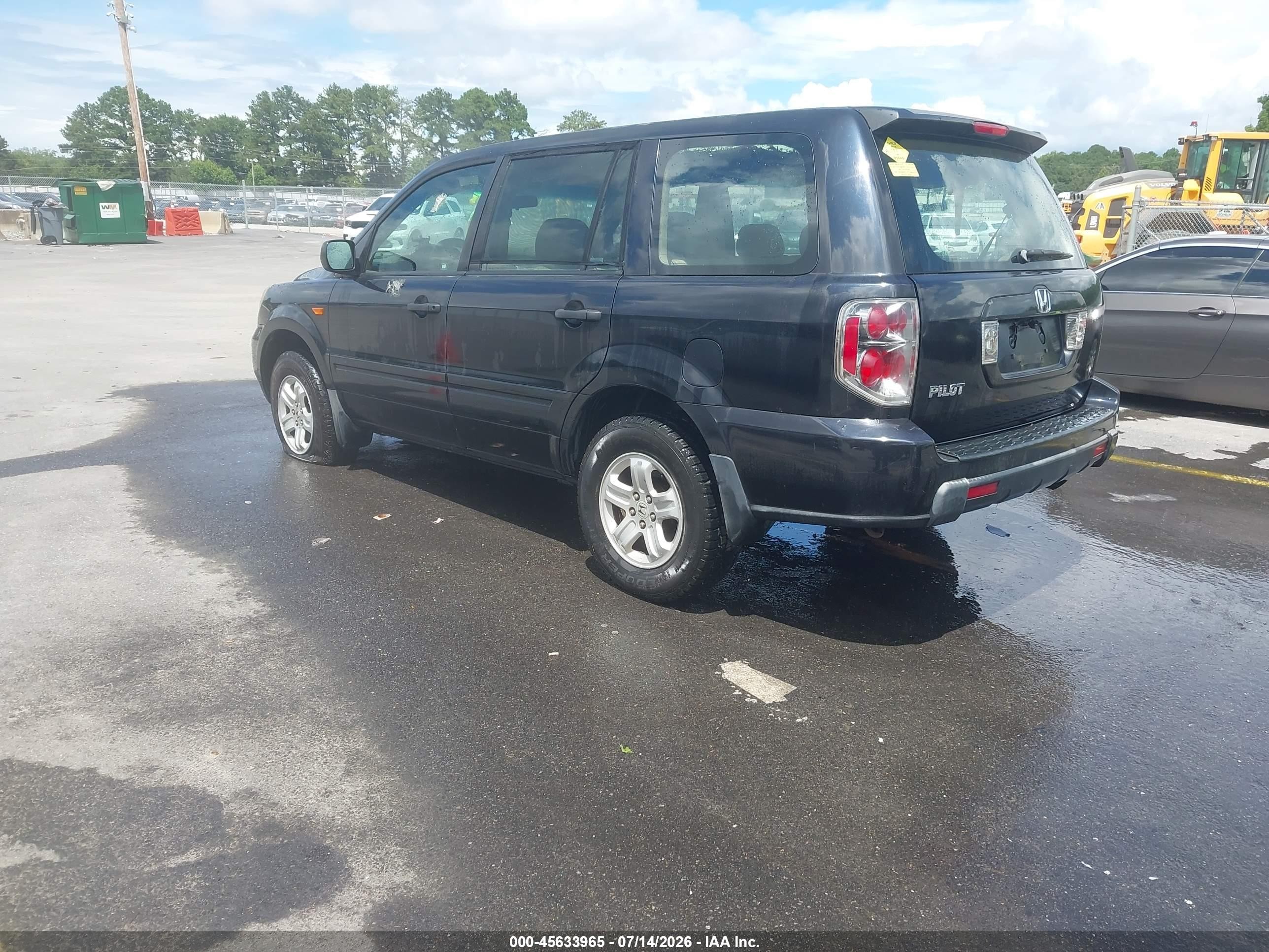 2006 Honda Pilot Lx Black vin: 5FNYF28156B046525