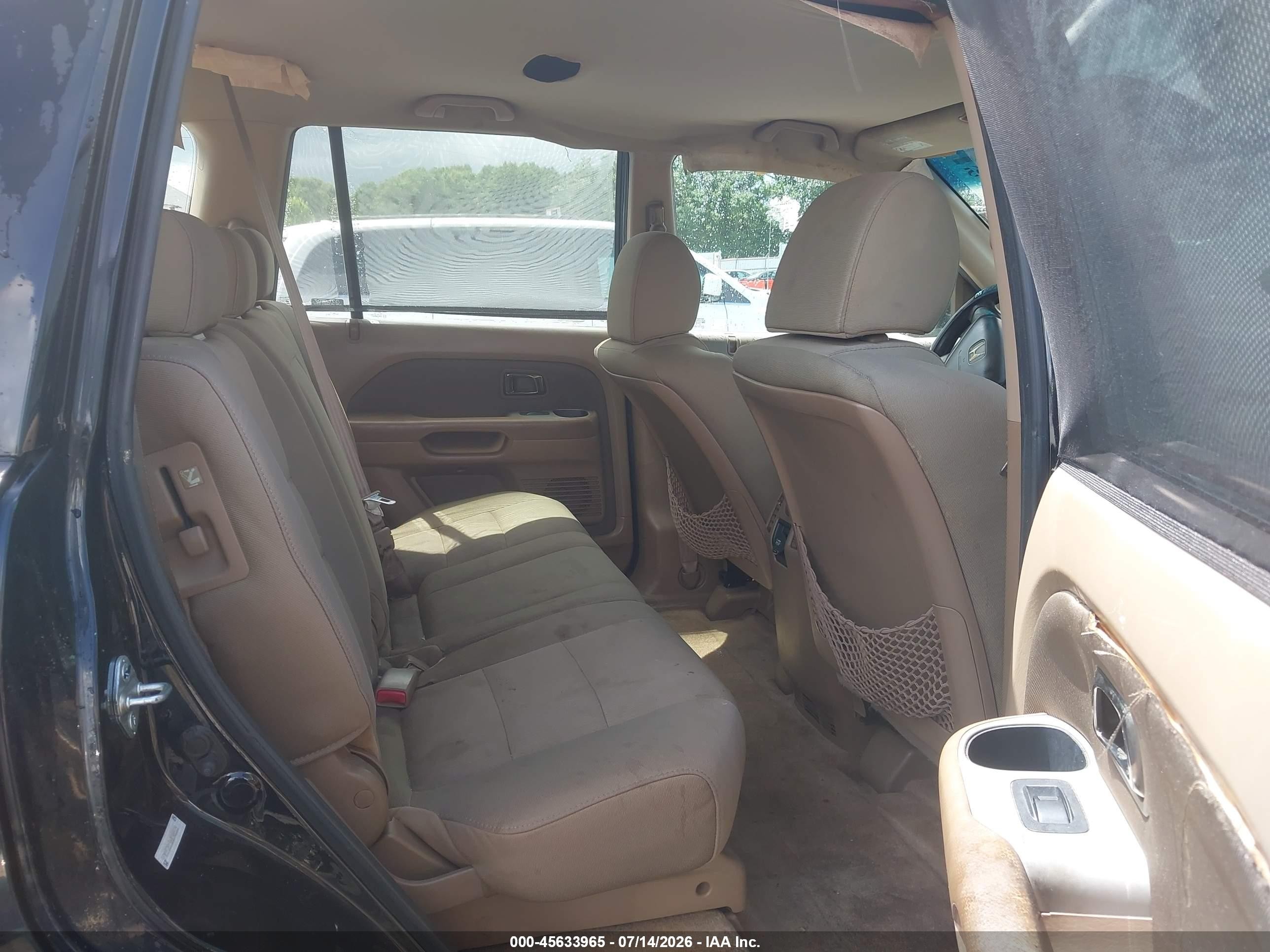 2006 Honda Pilot Lx Black vin: 5FNYF28156B046525