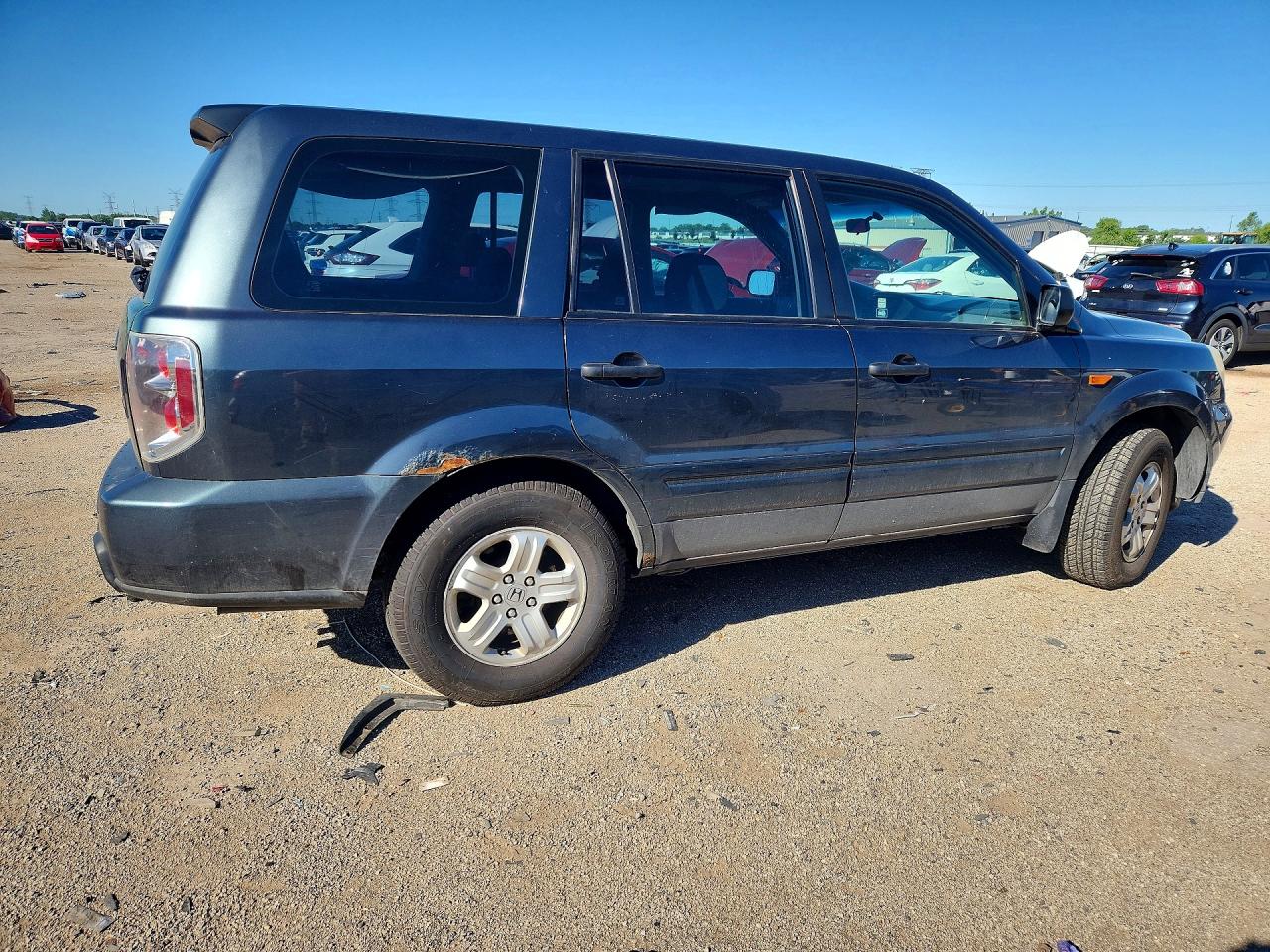 2006 Honda Pilot Lx Gray vin: 5FNYF28166B002047