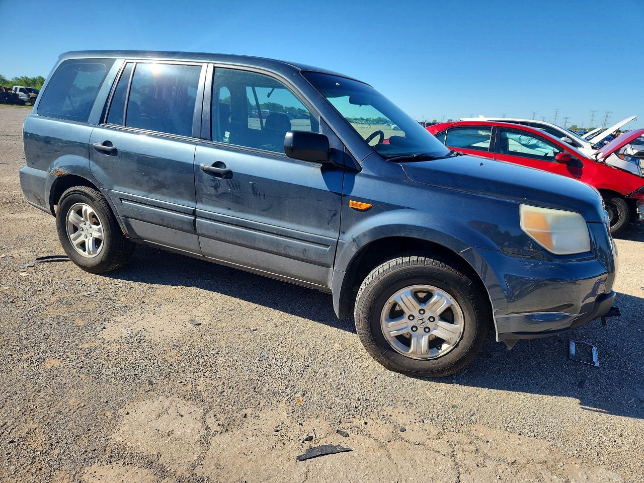 2006 Honda Pilot Lx Gray vin: 5FNYF28166B002047