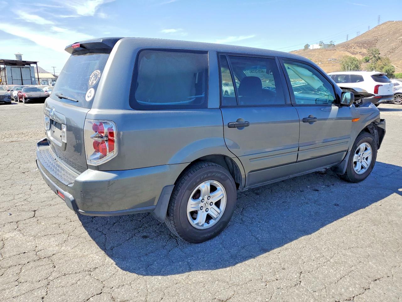 2007 Honda Pilot Lx Gray vin: 5FNYF28167B025507