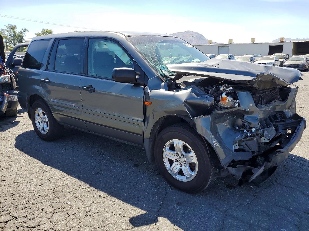 2007 Honda Pilot Lx Gray vin: 5FNYF28167B025507