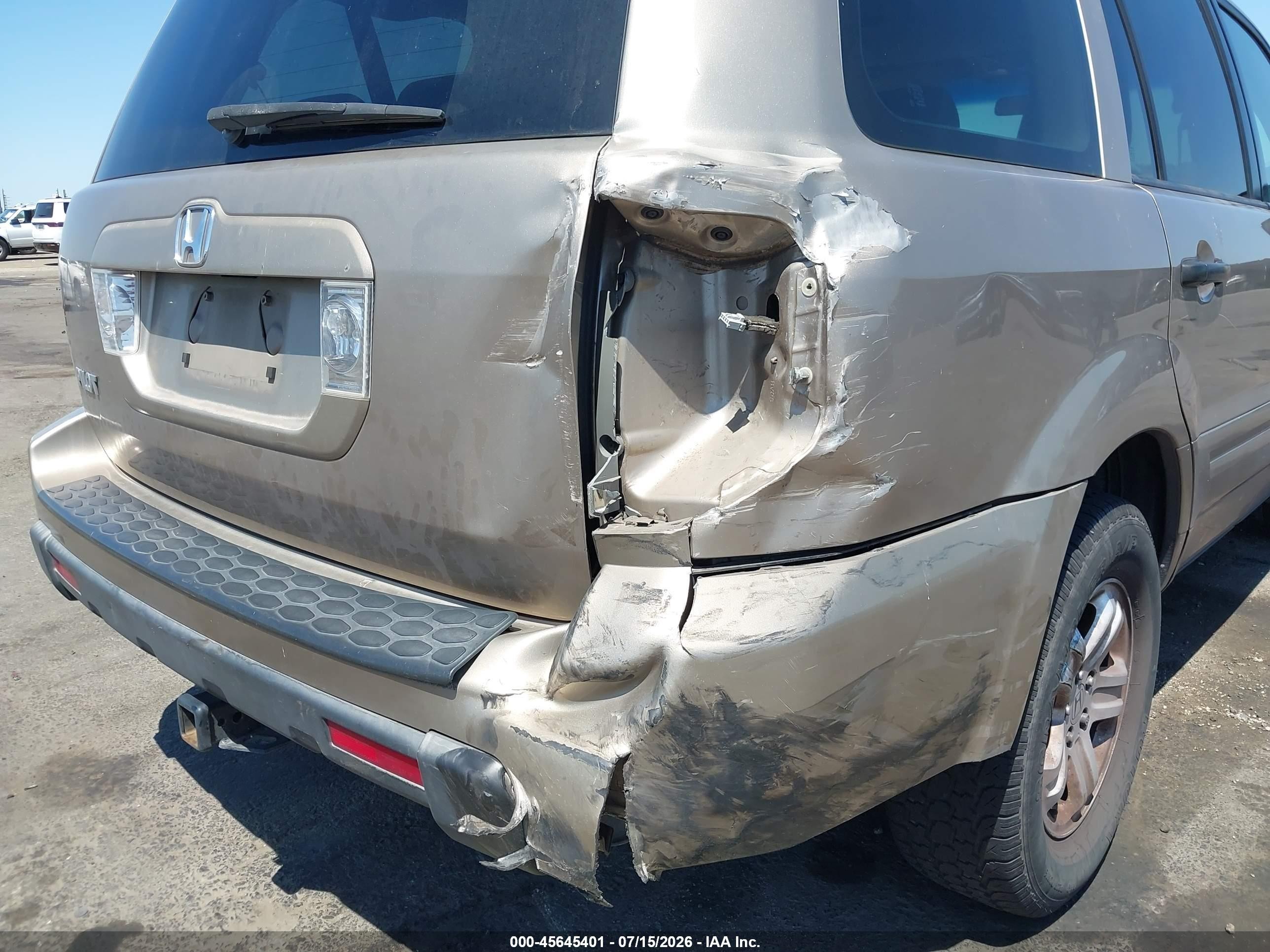 2007 Honda Pilot Lx Gold vin: 5FNYF28167B029329